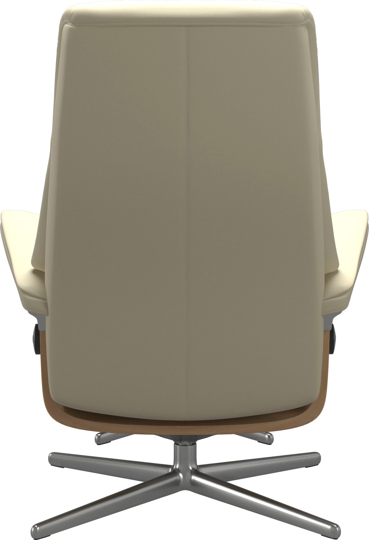 Stressless® Relaxsessel »View«, (Set, Relaxsessel mit Hocker), mit Hocker, mit Cross Base, Größe S, M & L, Holzakzent Eiche