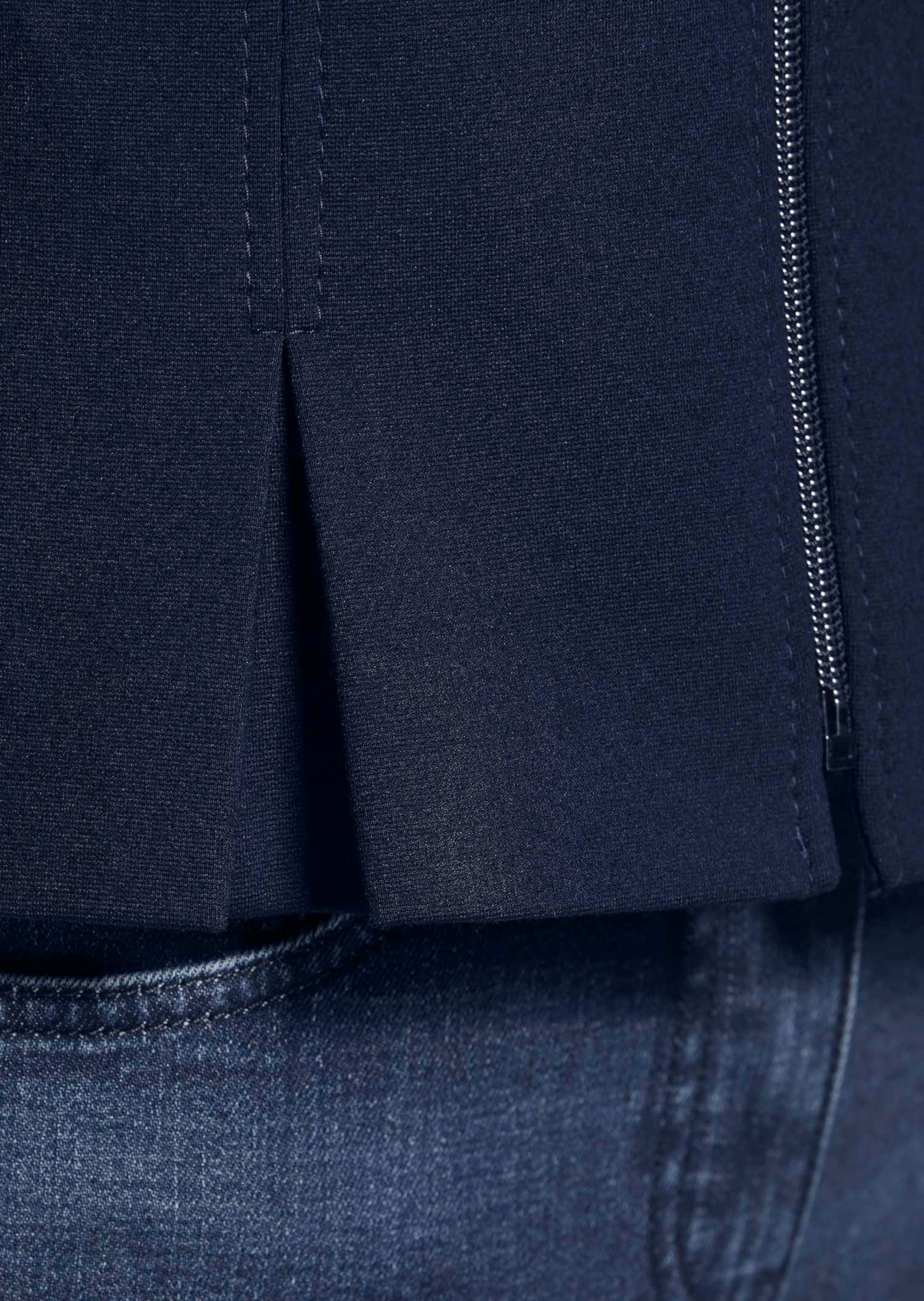 MADELEINE Kurzblazer »Blazer Kragenloser Kurzblazer mit Reißverschluss«
