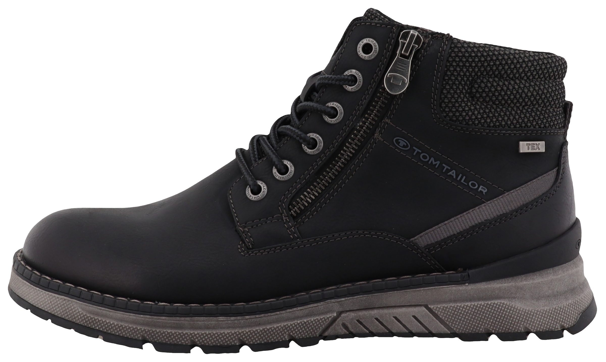 TOM TAILOR Schnürboots, Herbstmode, Outdoorschuh mit gepolstertem Schaftrand