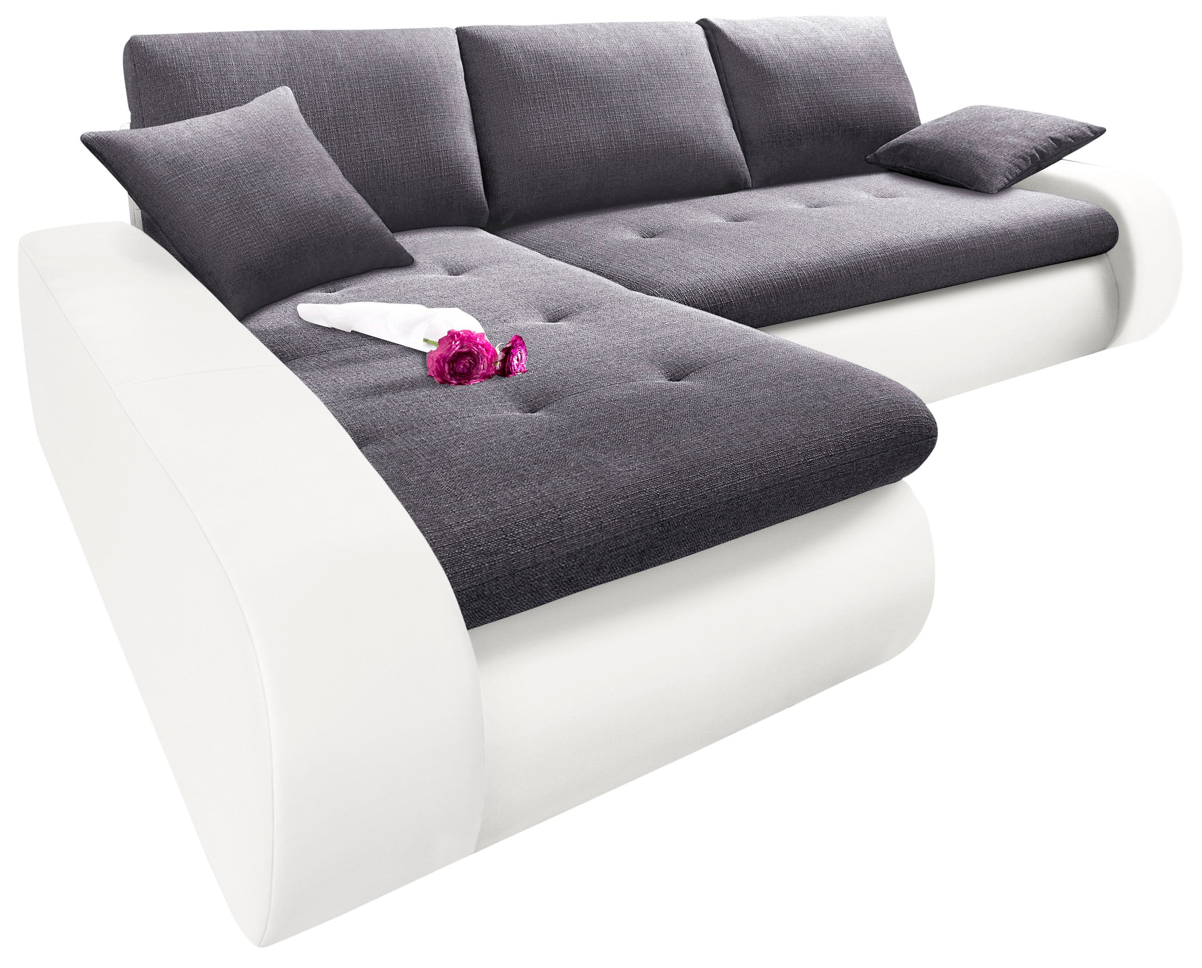 TRENDMANUFAKTUR Ecksofa "Indie, modern und bequem, Materialmix, OTTOs Choic günstig online kaufen