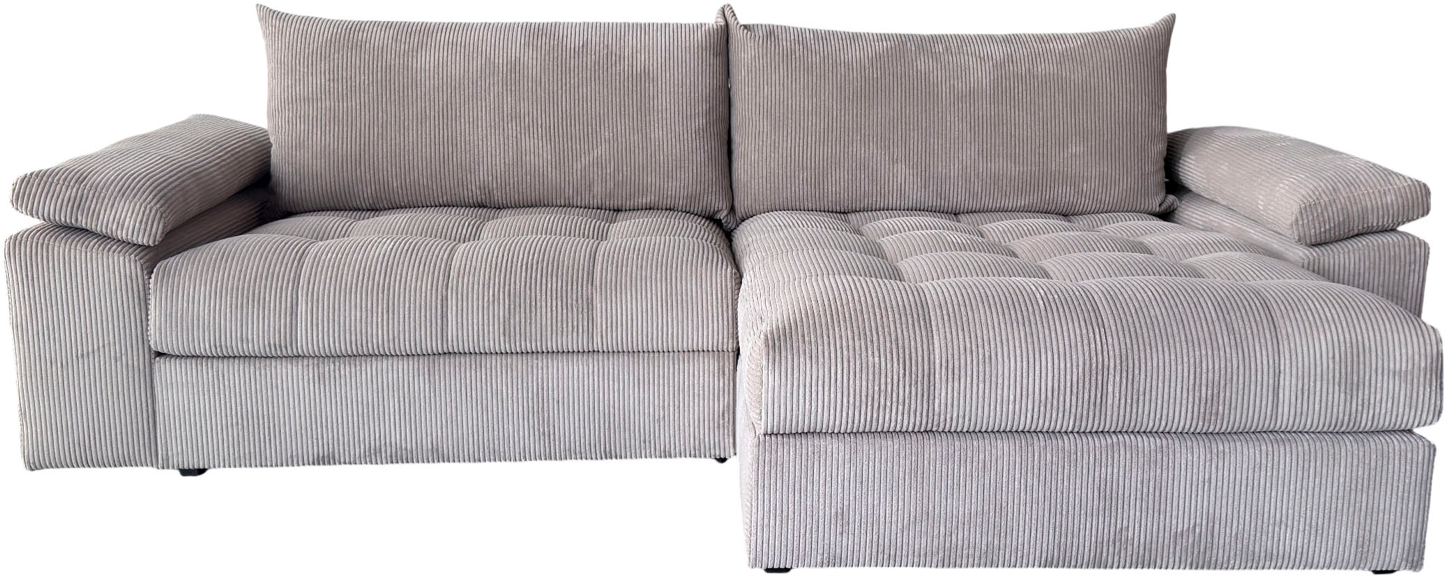 OTTO home Ecksofa »Soft&Cosy Pik XXL, L-Form, B: 303 cm, Mega Sofa in Cord« Lounge-Komfort mit edler Sitzsteppung, Federkern