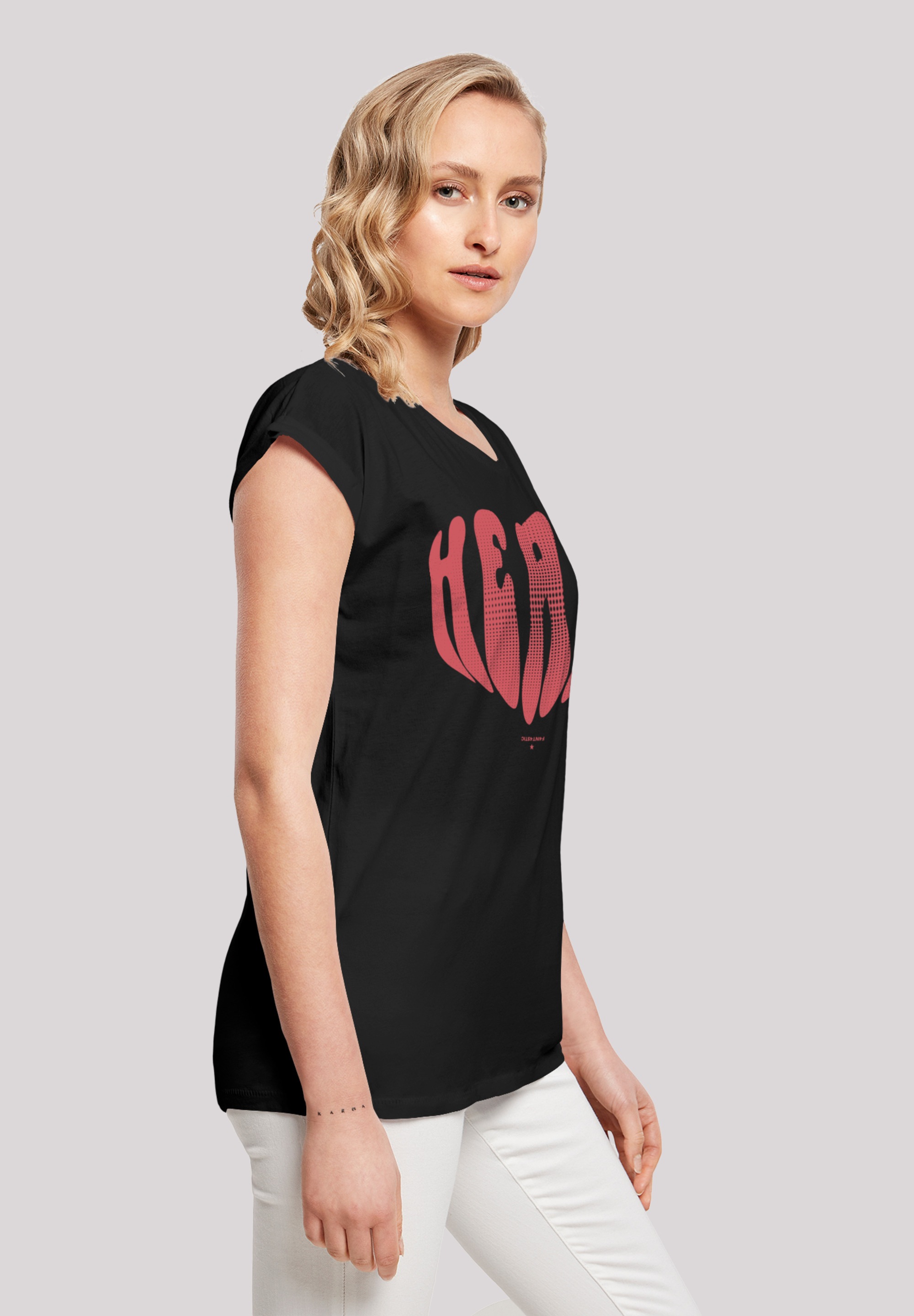 F4NT4STIC T-Shirt »Valentinstag Herz Rot«, Print