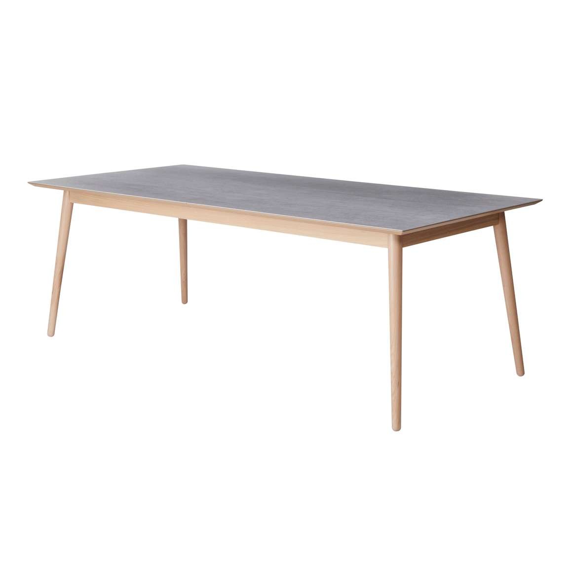 Hammel Furniture Esstisch »Meza Designtisch mit Auszugsfunktion und 2 Einlegeplatten«, rechteckige Tischplatte aus Keramik, Massivholzgestell