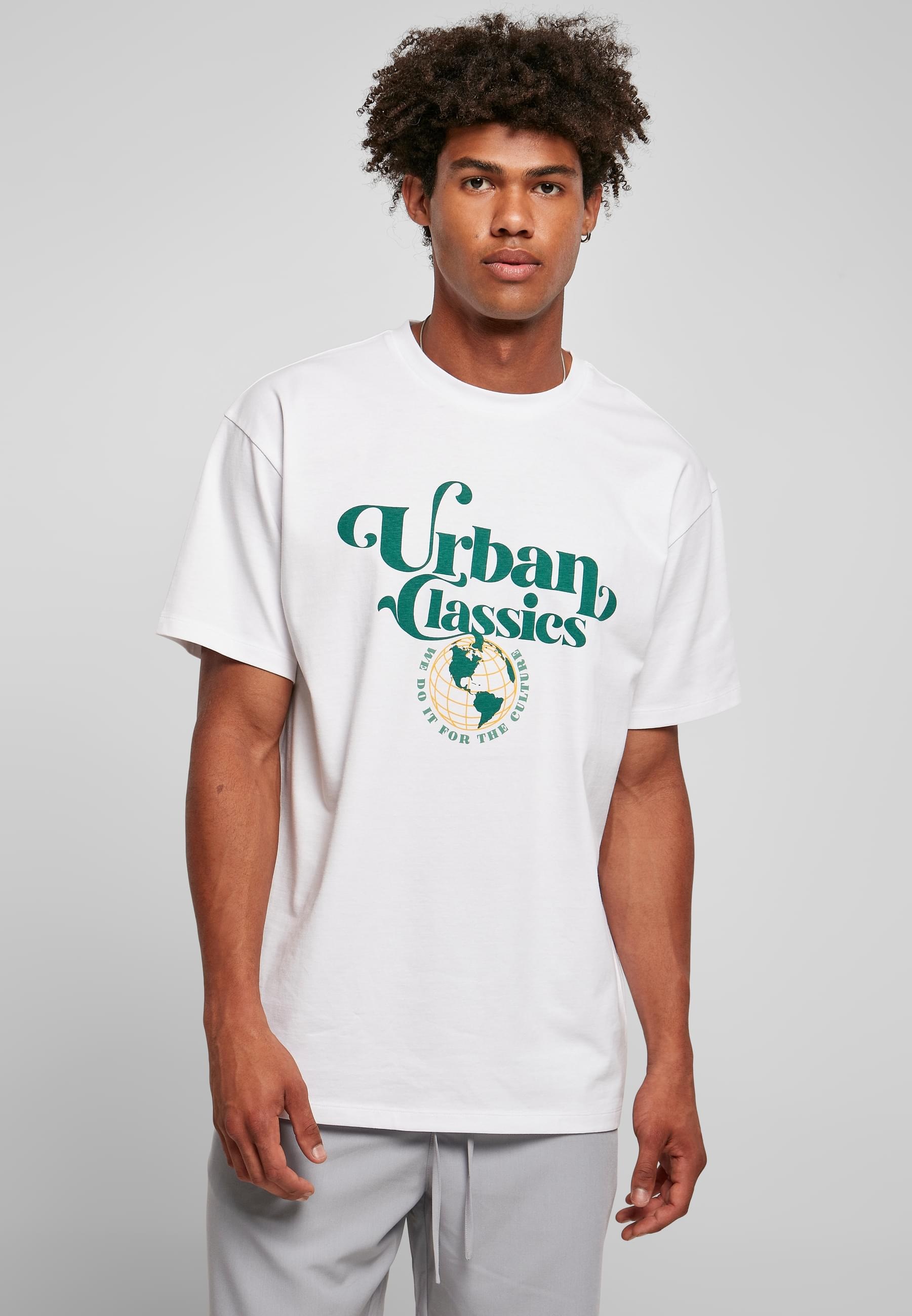 URBAN CLASSICS T-Shirt »Urban Classics Herren Organic Globe Logo Tee«, (1 tlg.)