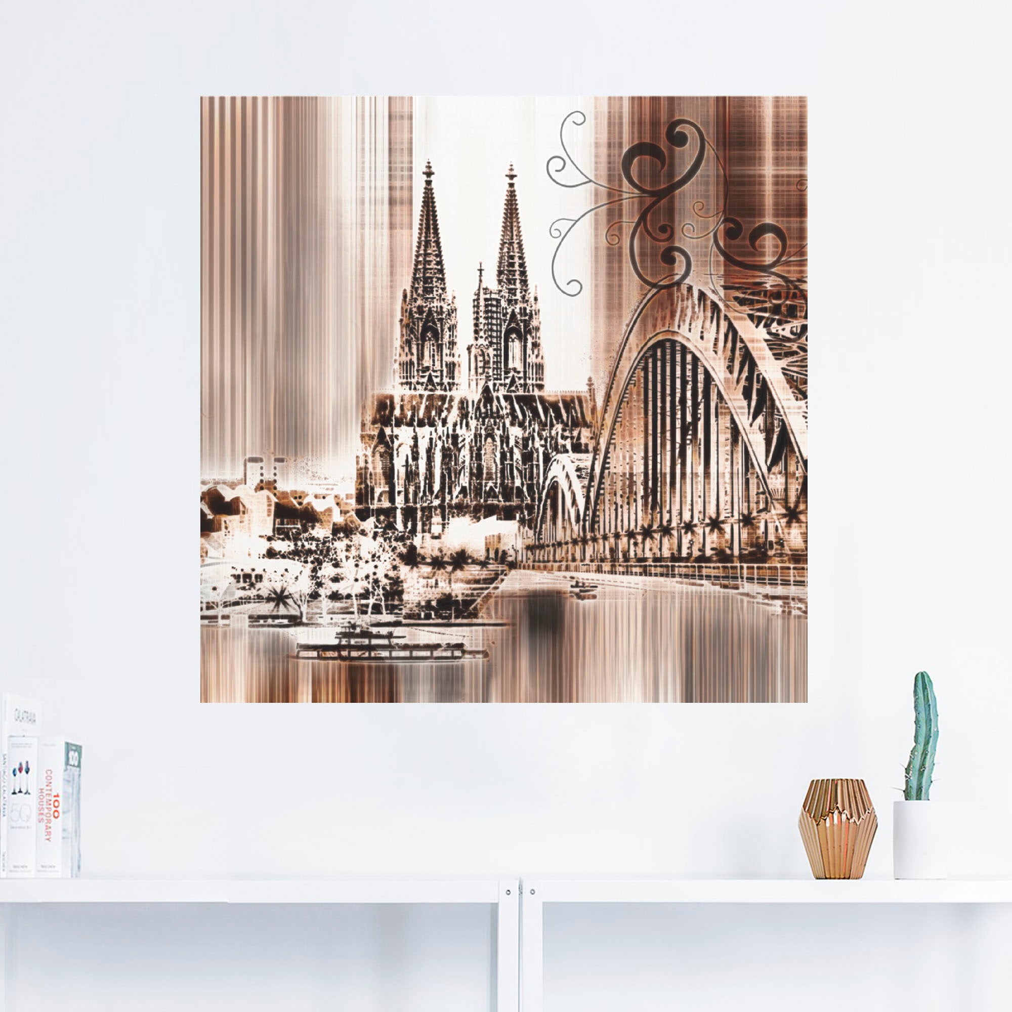 Größen Artland BAUR VI«, Architektonische Elemente, in Poster oder Wandbild als Collage | »Köln Skyline versch. Wandaufkleber (1 St.), Leinwandbild, bestellen