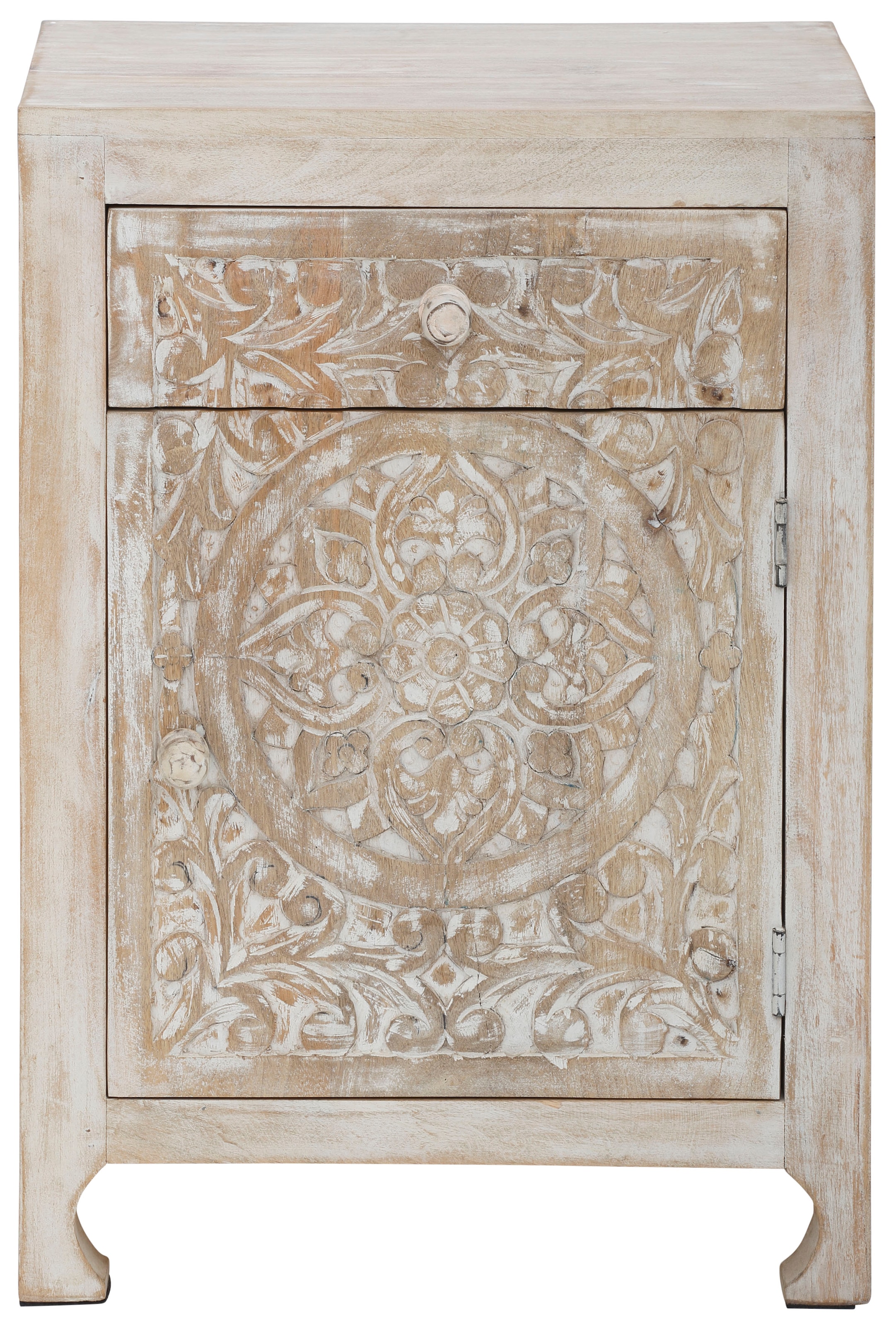 OTTO home Nachtkommode "Bonstetten" pflegeleichtes Mangoholz, mit dekorativ günstig online kaufen