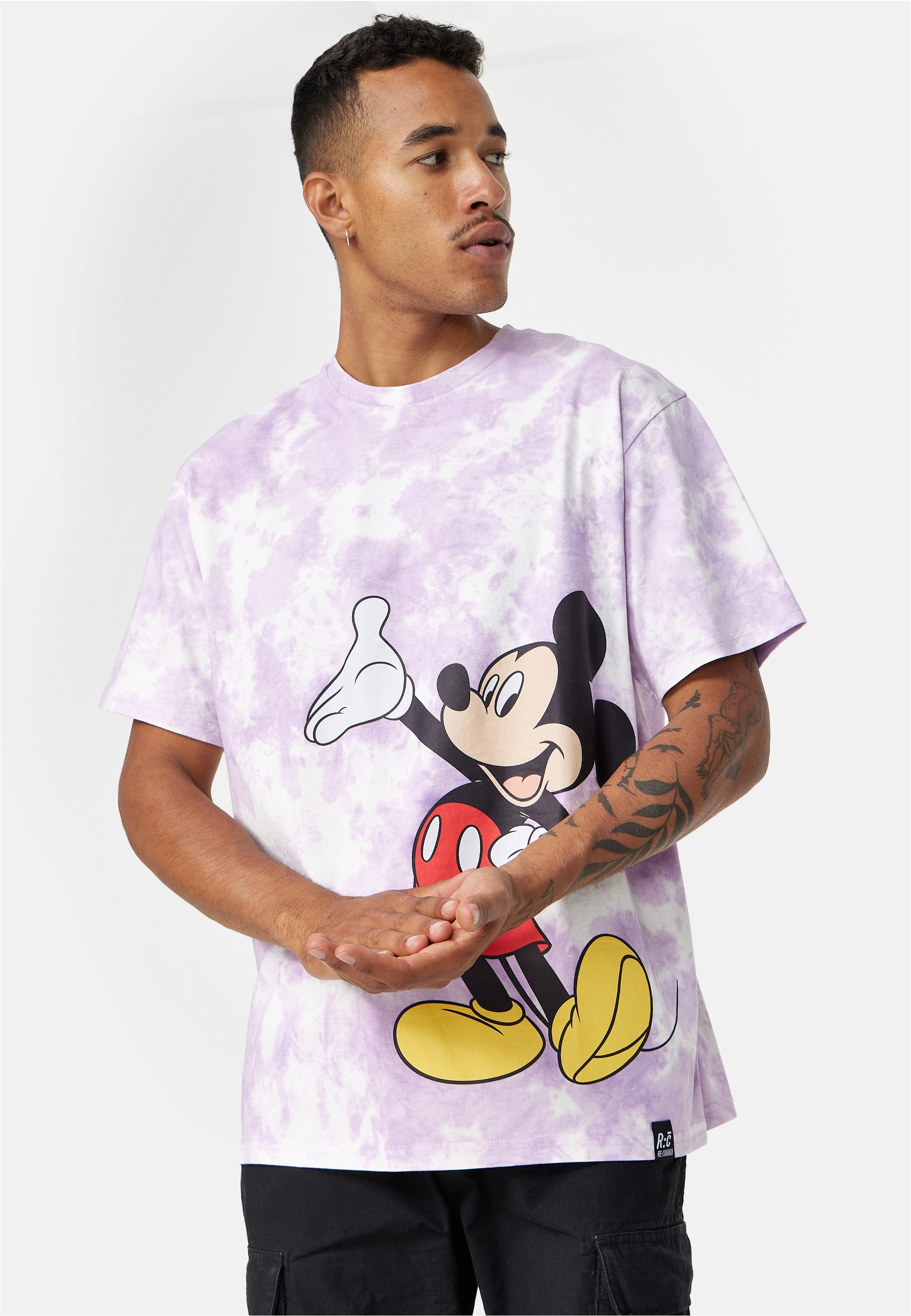 Recovered T-Shirt »Disney Hand Up Mickey«, (1 tlg.), im zeitlosen Design