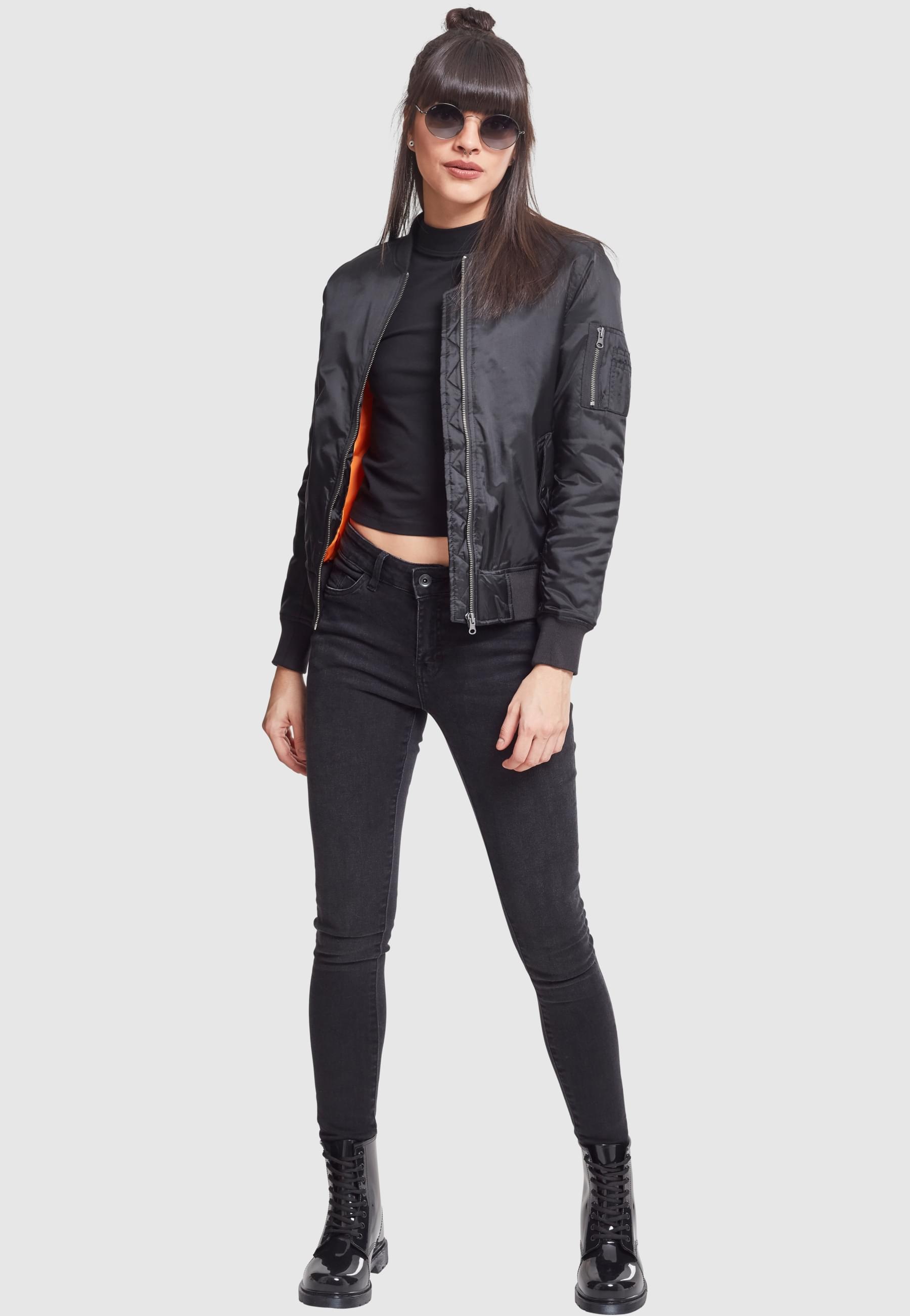 URBAN CLASSICS Allwetterjacke »Urban Classics Damen Ladies Basic Bomber Jacket«, (1 St.), ohne Kapuze