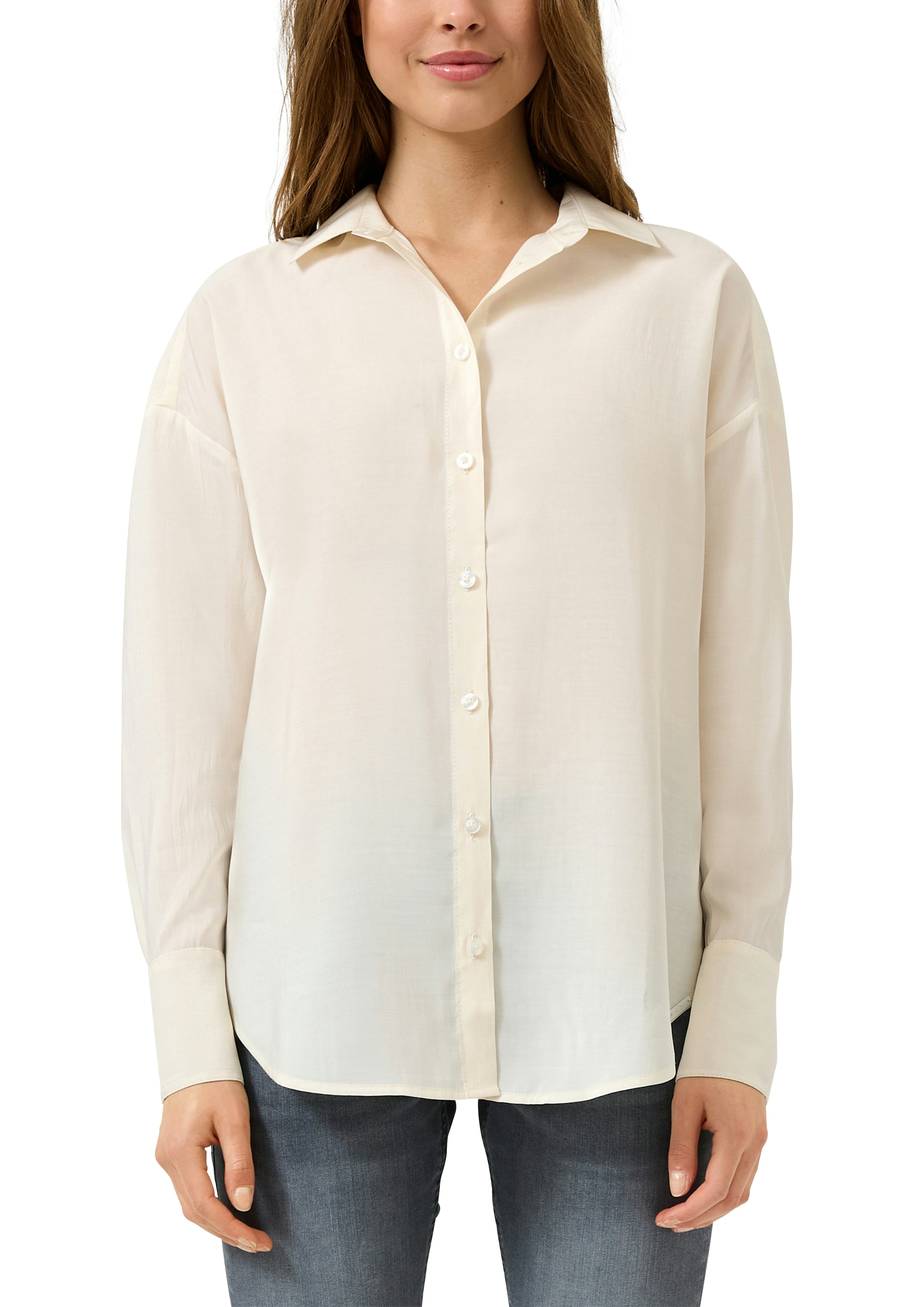 QS Langarmbluse mit Knopfleiste günstig online kaufen