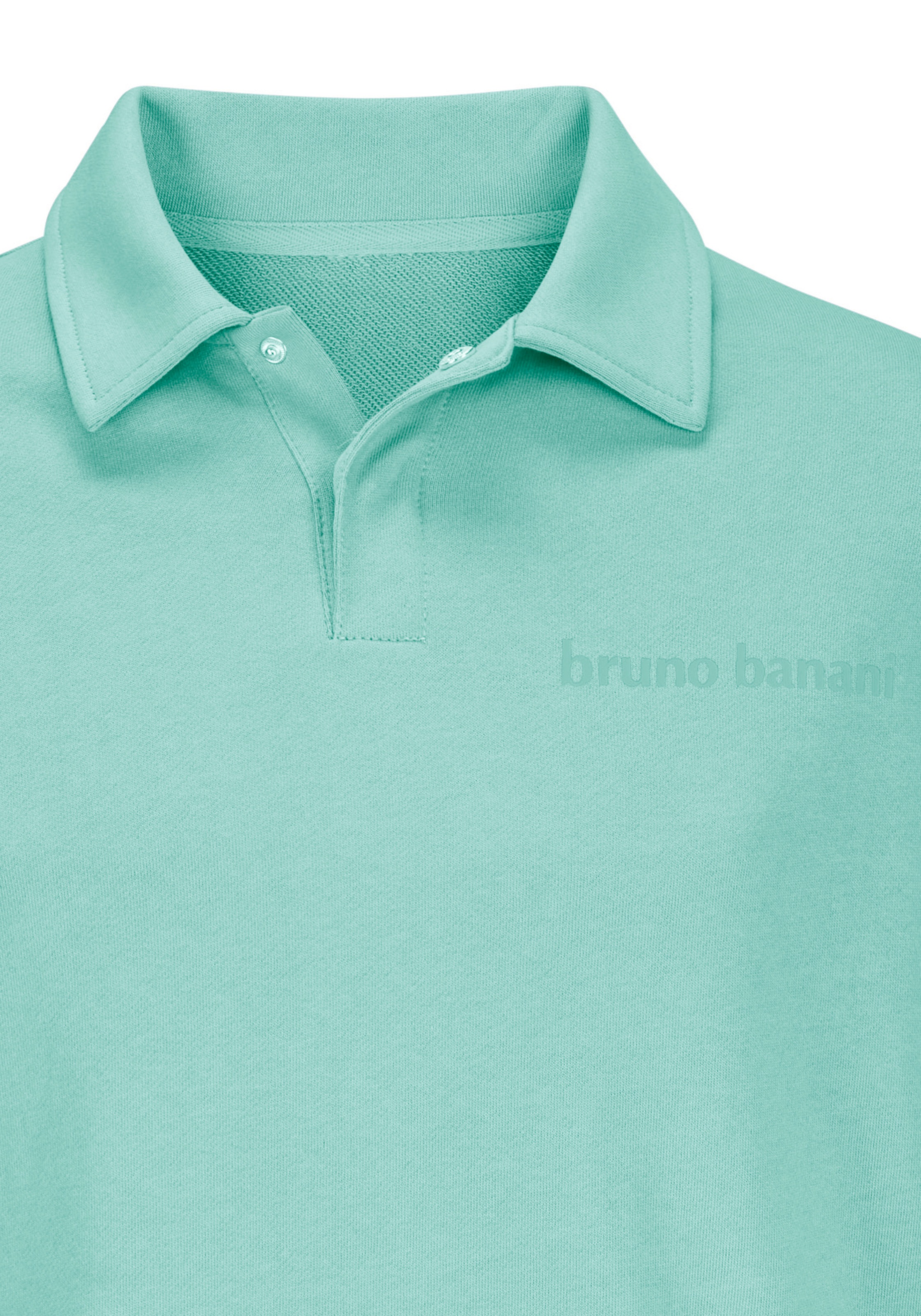 Bruno Banani Sweatshirt "mit Kragen und kleiner Knopfleiste", Langarmshirt günstig online kaufen