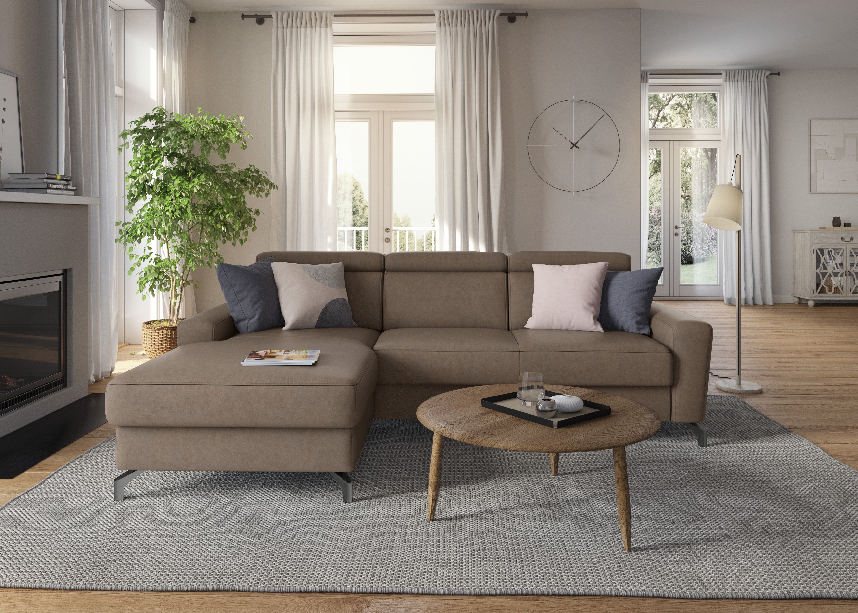 Thumbnail - sit&more Ecksofa "Scarlett L-Form", inklusive Kopfteilverstellung, wahlweise mit Bettfunktion, Bettkasten
