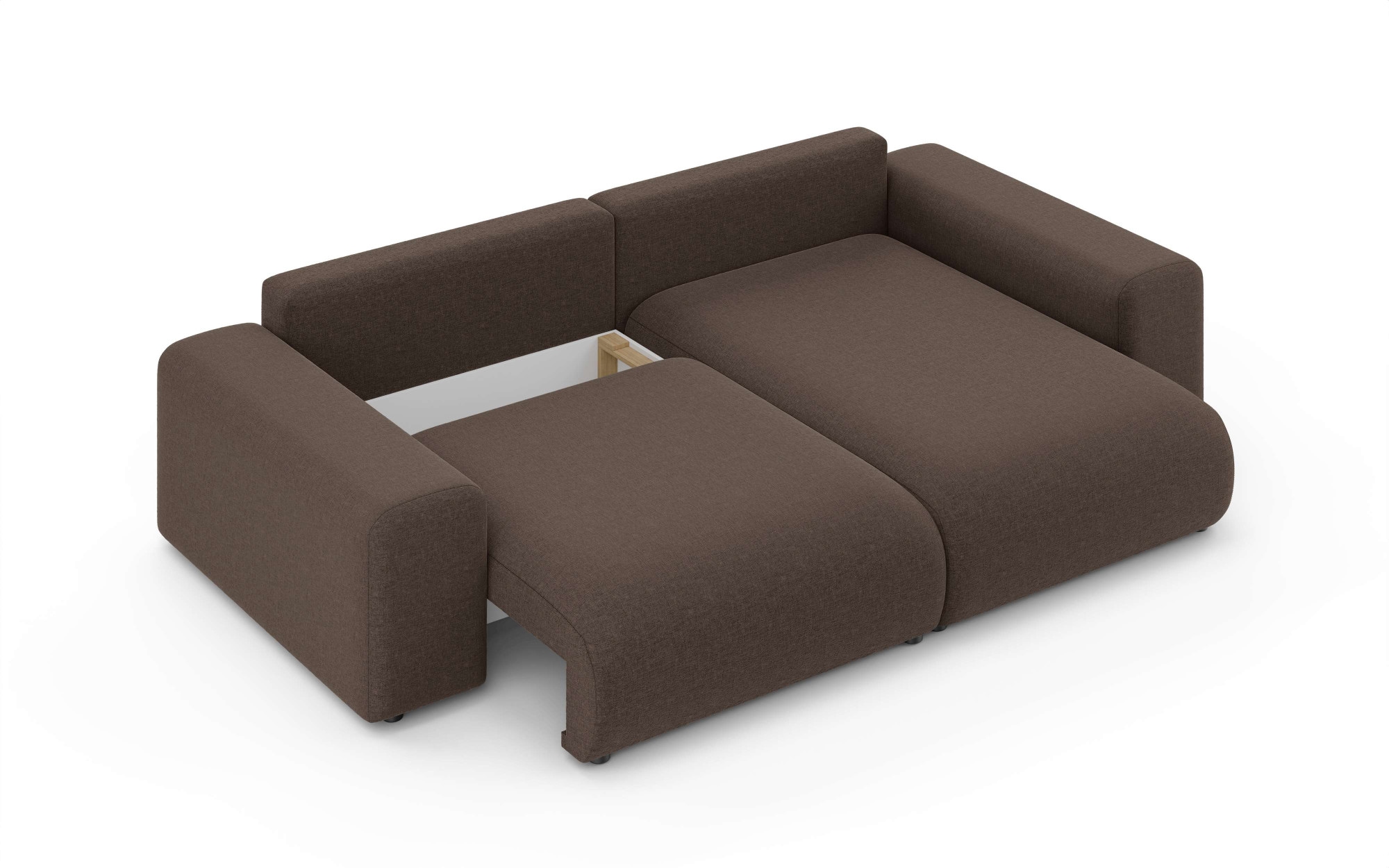 Home affaire Ecksofa »LAKESIDE mit Bettfunktion und Bettkasten, B/T/H 257/166/84 cm«, L-Form, Recamiere beidseitig montierbar, mit Wellenunterfederung