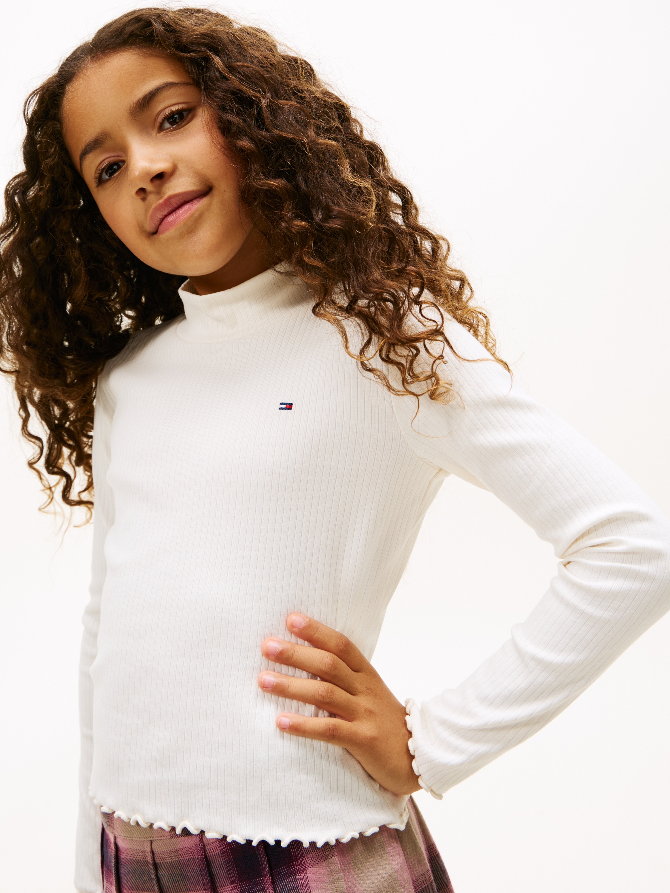Tommy Hilfiger Langarmshirt »MOCK NECK TOP LS« Kinder bis 16 Jahre
