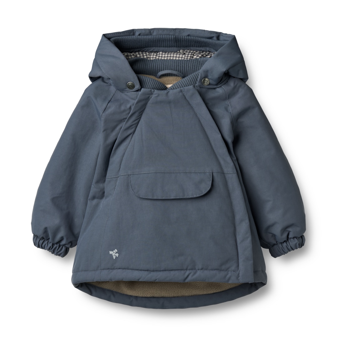Outdoorjacke WHEAT "Jacket Sascha", Mädchen, Gr. 92, graublau, Web, Obermaterial: 100% Nylon, unifarben, normal normal, elastischer Bund, Jacken Outdoorjacke, wasserdicht, atmungsaktiv und leicht wattiert