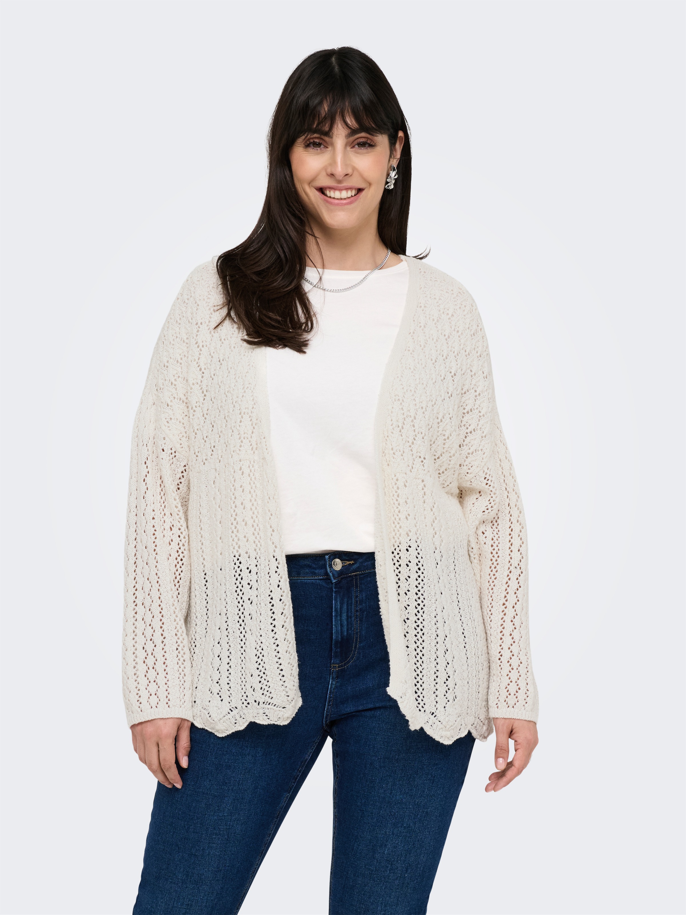 ONLY CARMAKOMA Strickjacke "CARNOLA 7/8 LIFE OPEN CARDIGAN KNT NOOS" günstig online kaufen