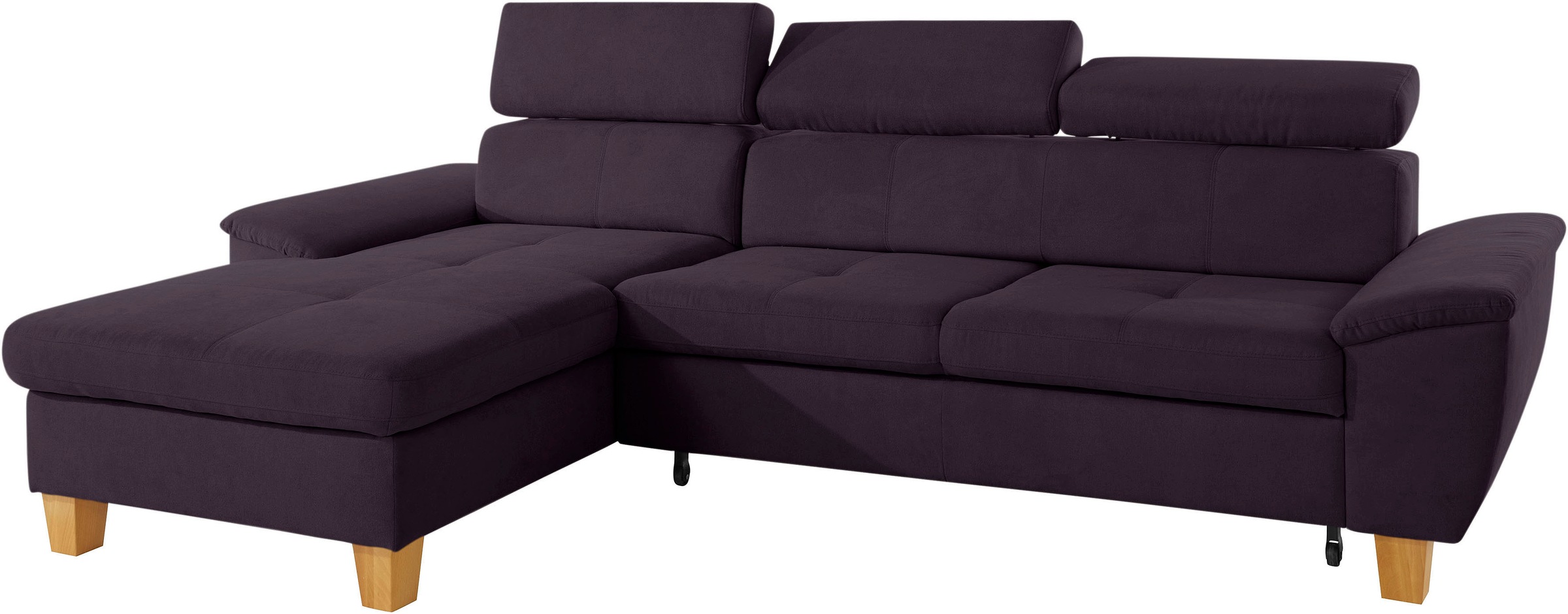 exxpo - sofa fashion Ecksofa »Enya, aufwendige Detailverarbeitung, hoher Sitzkomfort, bequem, L-Form«, inkl. Kopfteilverstellung, wahlweise mit Bettfunktion und Bettkasten