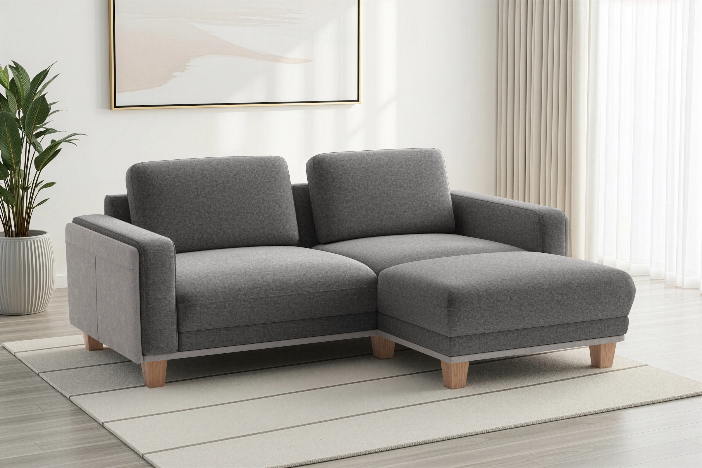 sit&more Ecksofa "Concept" Modernes Sofa in drei Fußfarben zur Auswahl