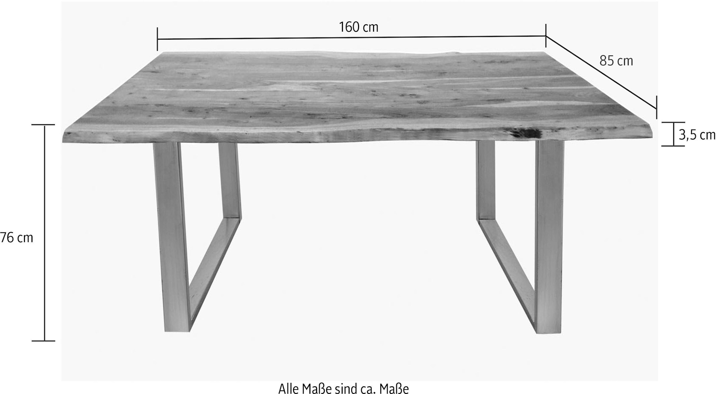 Baumkantentisch, gewachsen mit | SIT BAUR Baumkante wie