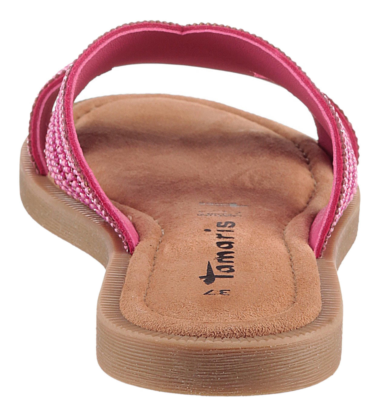 Tamaris Pantolette, Blockabsatz, Festtagsschuh, Sommerschuh in funkelnder Optik