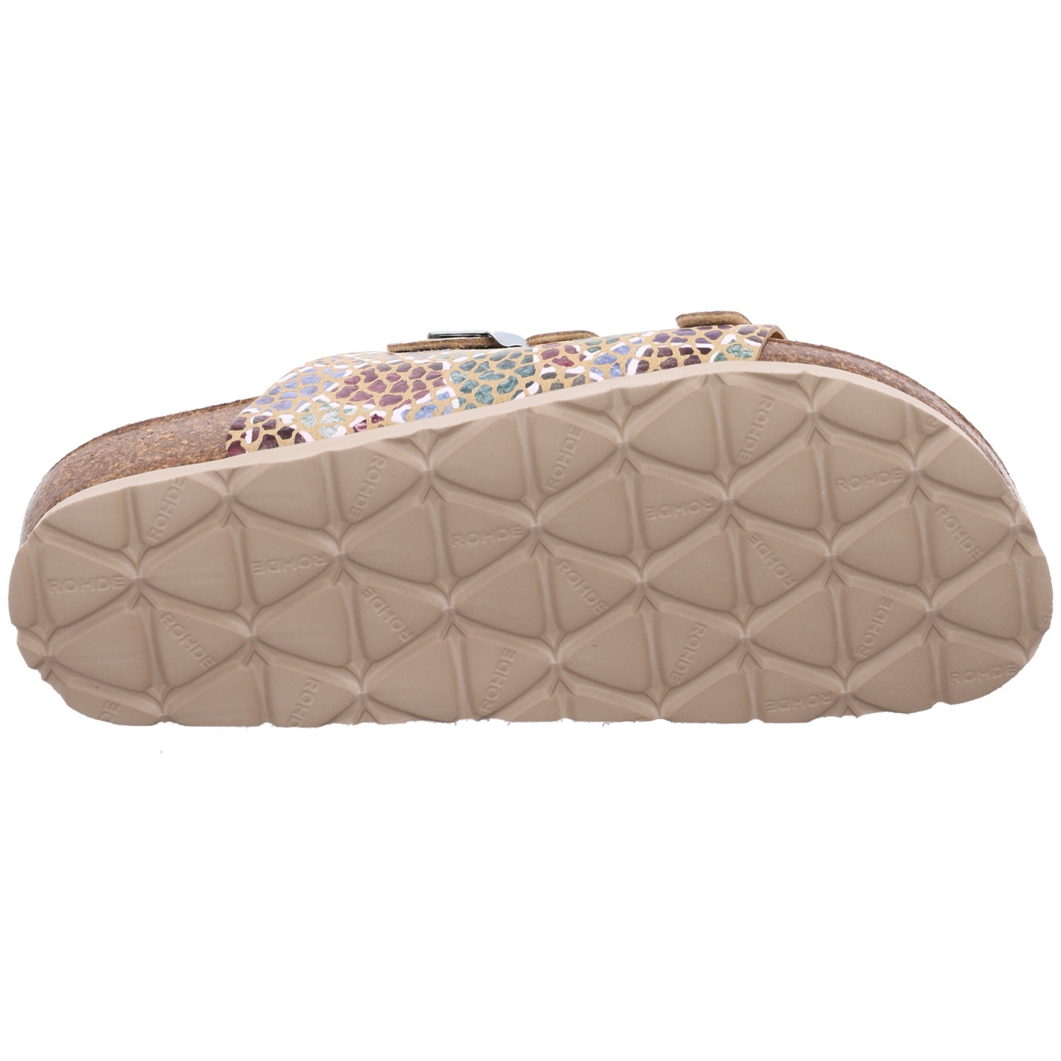 Rohde Pantolette "Alba" Sommerschuh, Schlappen, Hausschuh mit buntem Druck, günstig online kaufen