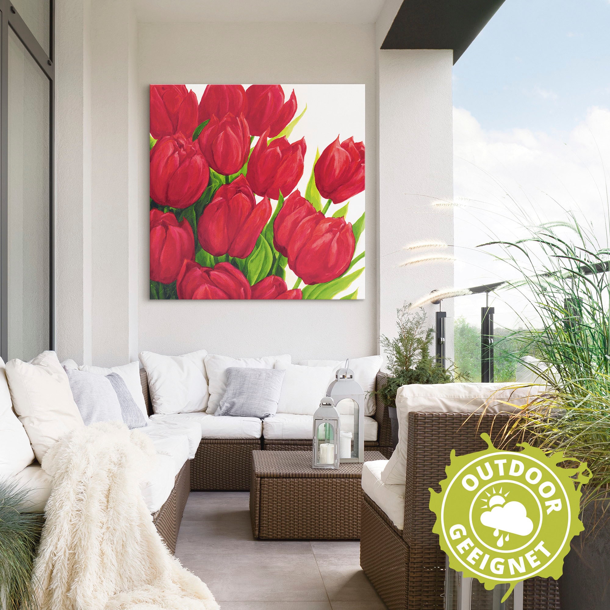 Artland Wandbild »Rote Tulpen«, Blumen, (1 St.), als Alubild, Leinwandbild,  Wandaufkleber oder Poster in versch. Größen kaufen | BAUR