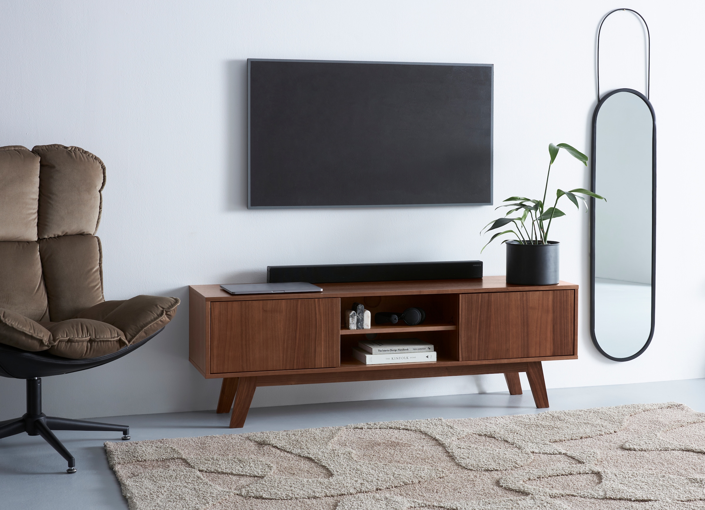 Guido Maria Kretschmer Home&Living TV-Board "Orlando", Breite 150 cm, Holzfurnier, Push-to-open-Funktion