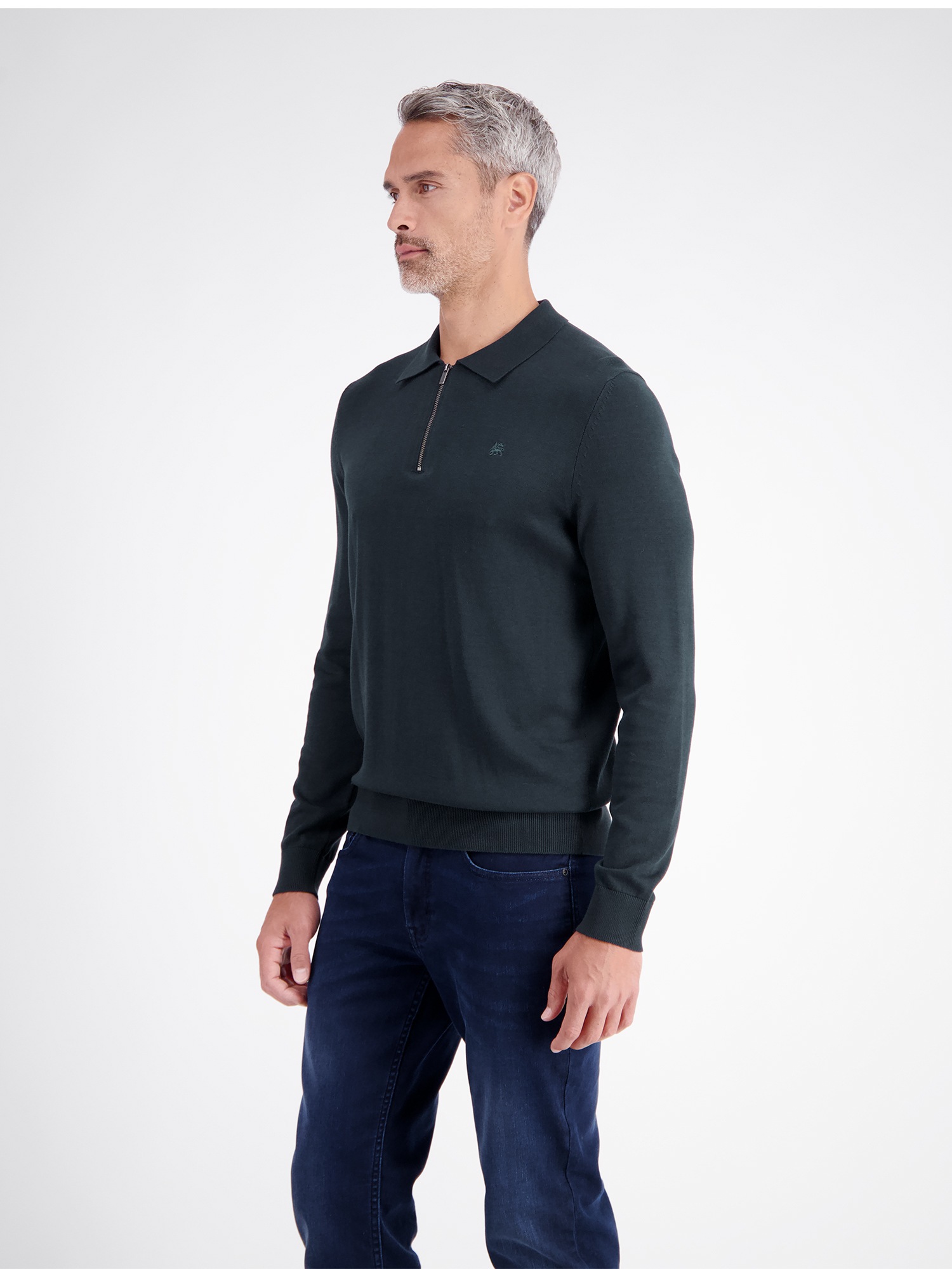 LERROS Langarm-Poloshirt »Flexibles Langarmpolo aus Baumwollmix mit Reißverschluss«