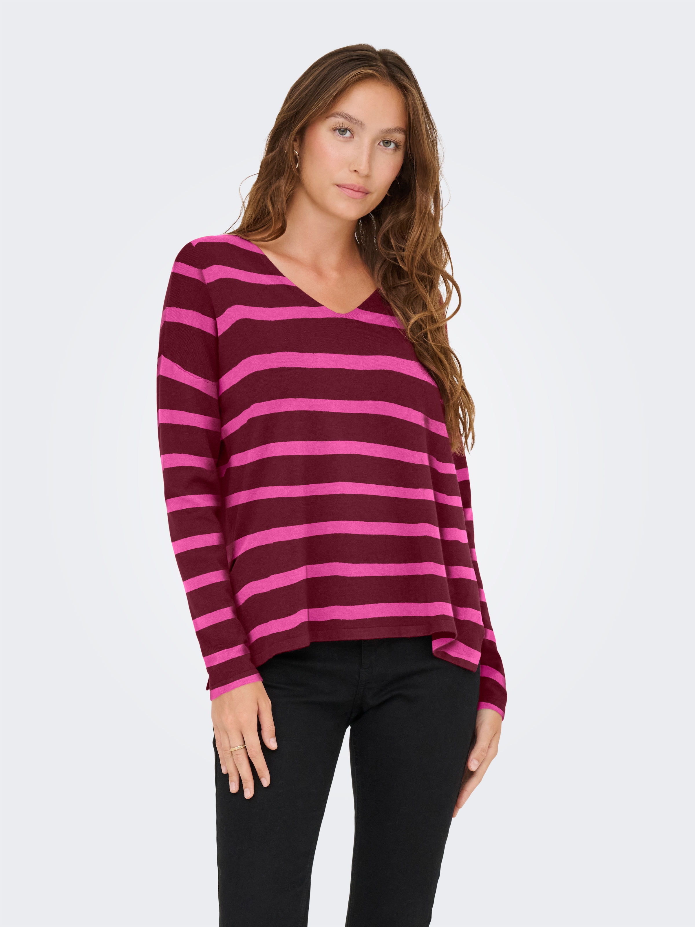 ONLY Strickpullover "ONLAMALIO LIFE LS V-NECK KNT" günstig online kaufen