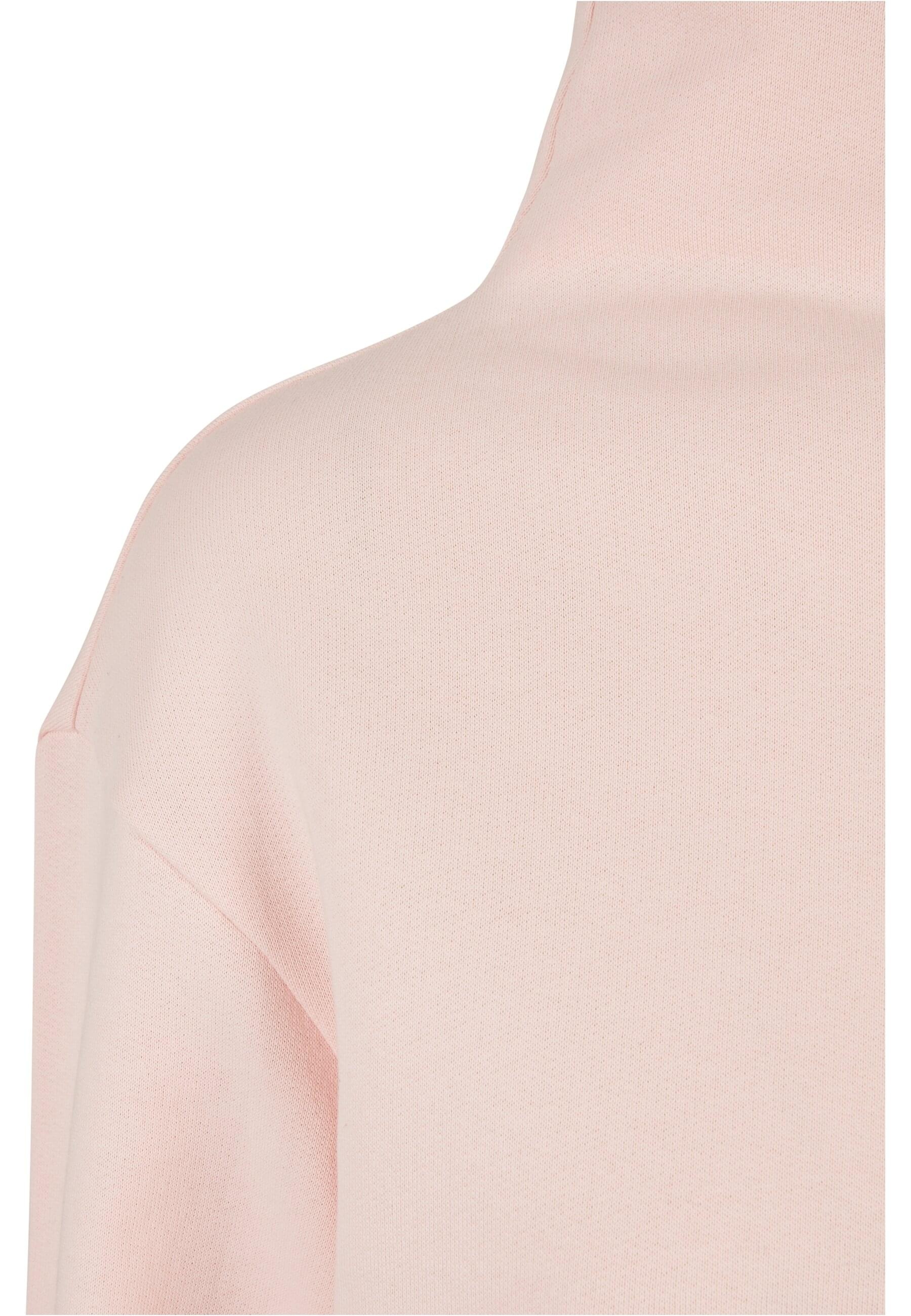 URBAN CLASSICS Sweater »Urban Classics Damen Ladies Organic Short High Neck Crew«, (1 tlg.)