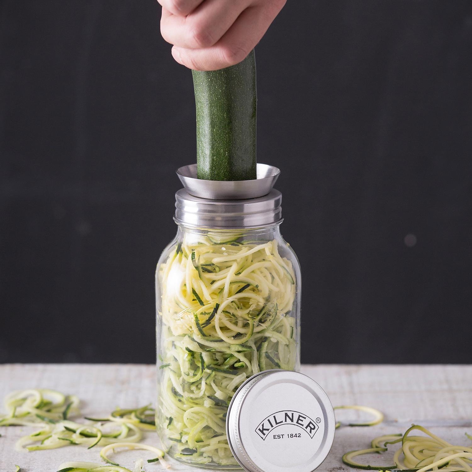 KILNER Spiralschneider »(Kilner-Glas mit Spiraliser-Aufsatz)«, 1 Liter