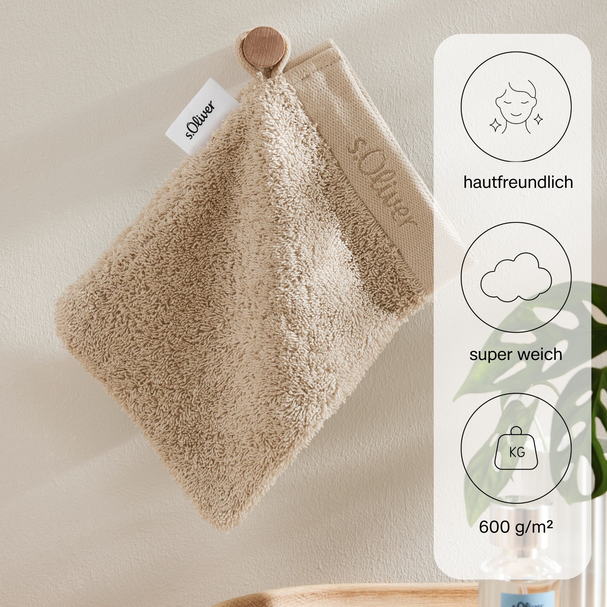 s.Oliver Waschhandschuh "s.Oliver, Premium Qualität, 600 gr/m², auch als Se günstig online kaufen