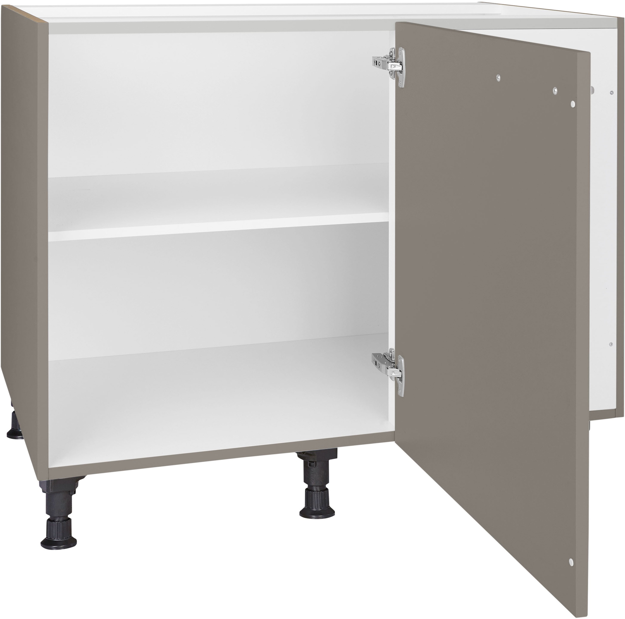 nobilia Eckunterschrank ""Laser", vormontiert" mit höhenverstellbaren Socke günstig online kaufen