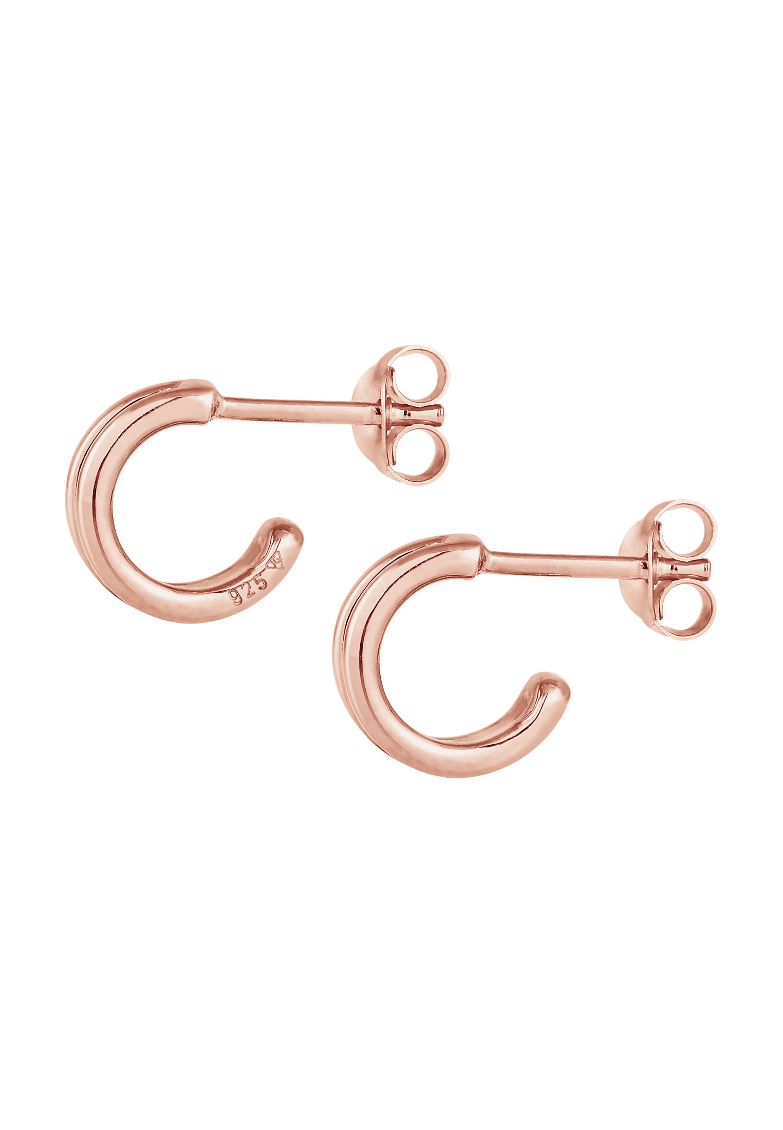 Elli Paar Ohrstecker »Creolen Stecker Basic Minimal 925 Silber«