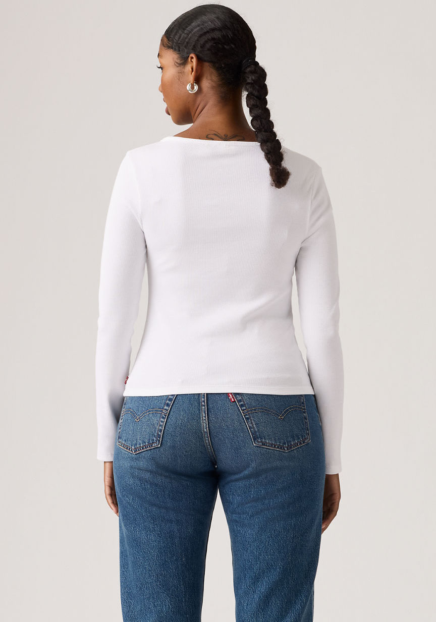 Thumbnail - Levis Langarmshirt "ESSENTIAL SQRD NECK LONG SLEEVE" mit eckigem Ausschnitt