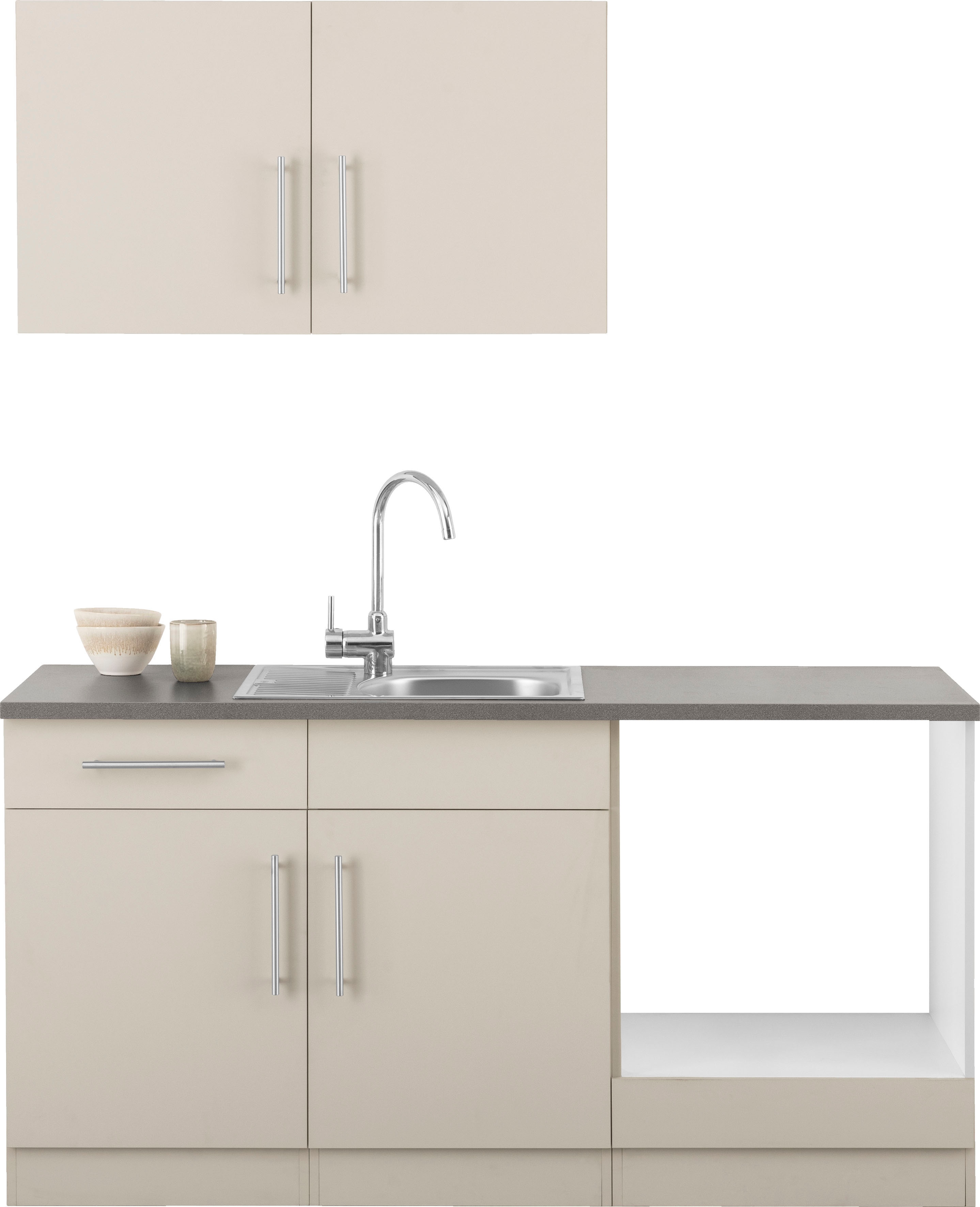 wiho Küchen Pantryküche "Cali" wahlweise mit E-Geräten, Breite 160 cm