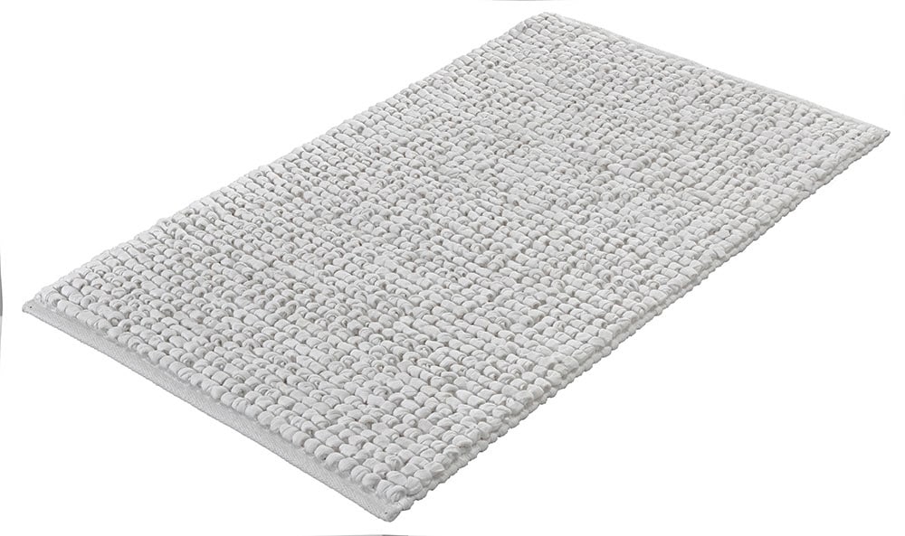Kleine Wolke Badematte "Brava, Badvorleger, Badezimmer Teppich" Höhe 15 mm beidseitig nutzbar fußbodenheizungsgeeignet Badteppich, Uni Farben, dicke Schlaufen, handgewebt