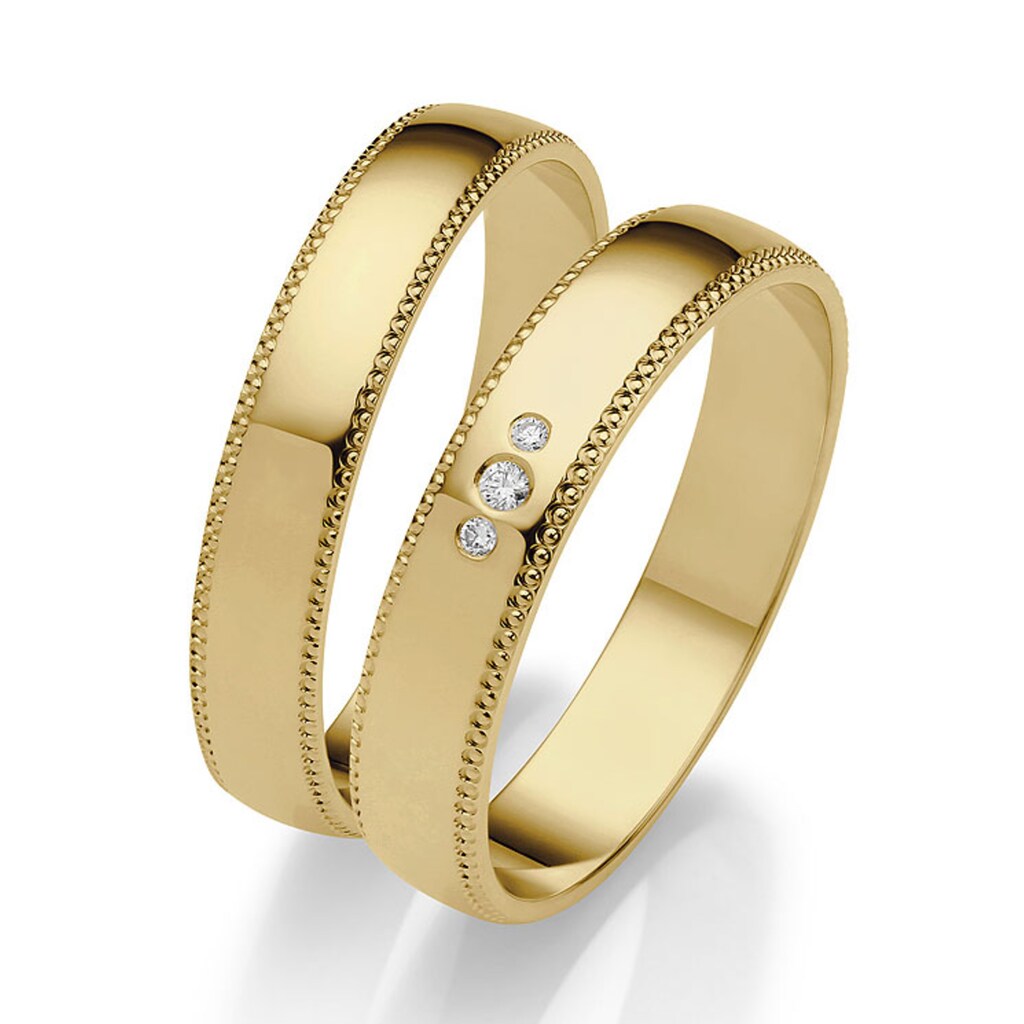 Firetti Trauring »Schmuck Geschenk Gold 375 Hochzeit Ehering "LIEBE"«, Made in Germany, wahlweise mit oder ohne Brillanten