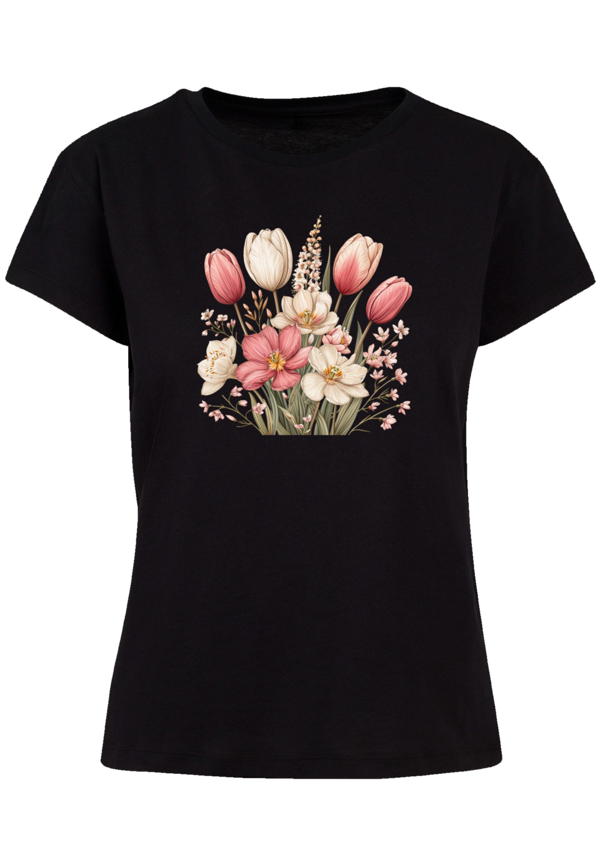 F4NT4STIC T-Shirt »Rosa weißer Frühlingsblumenstrauß«, Premium Qualität