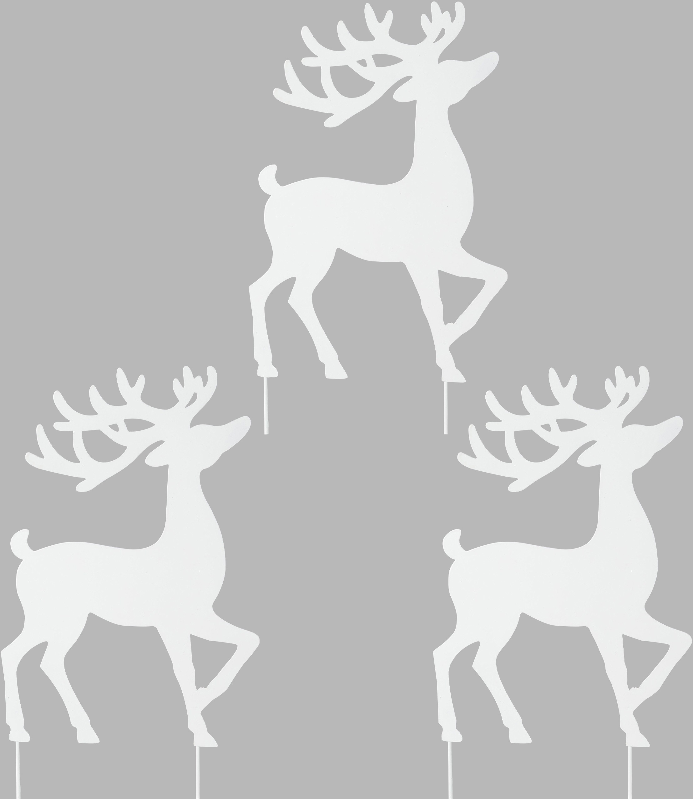 Creativ deco Weihnachtsfigur »Weihnachtsdeko«, (2 St.), Hirsch zum Stecken