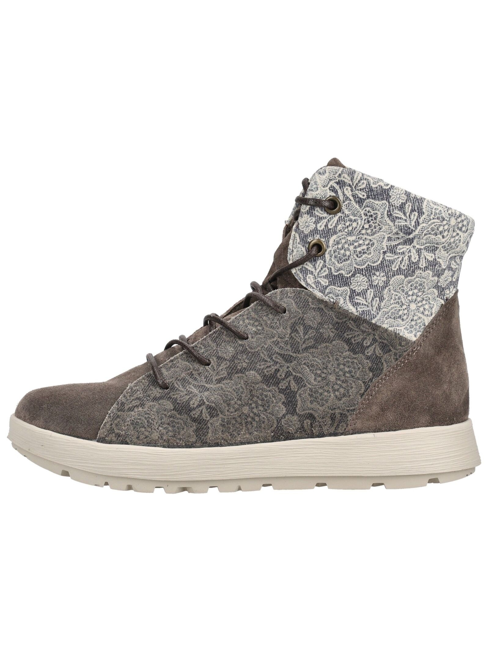 Think! Schnürstiefelette »Think! Stiefelette Veloursleder/Textil«