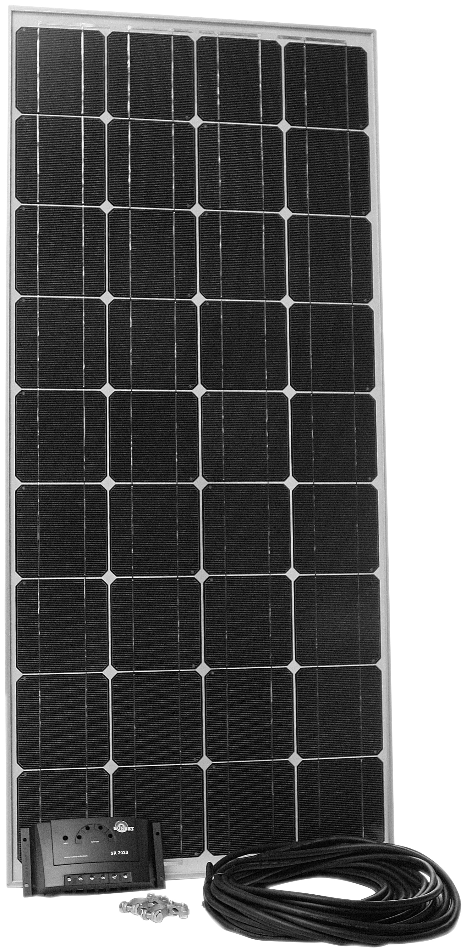 Solarmodul »Stromset AS 180, 180 Watt, 12 V«, (Set), für Gartenhäuser oder Reisemobil