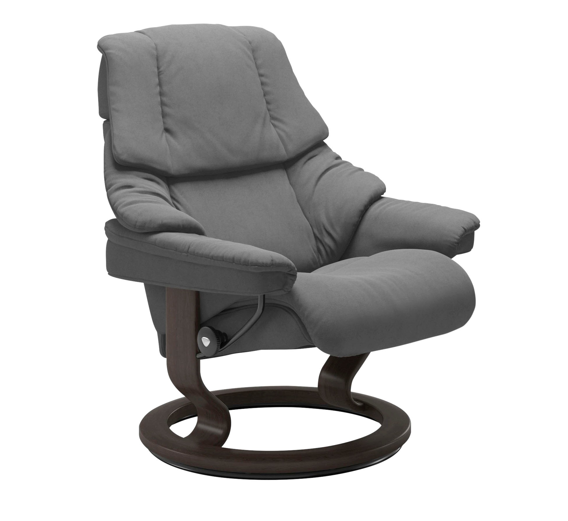 Thumbnail - Stressless Relaxsessel "Reno" Set, Relaxsessel mit Hocker, mit Hocker, mit Classic Base, Größe S, M & L, Gestell Wenge