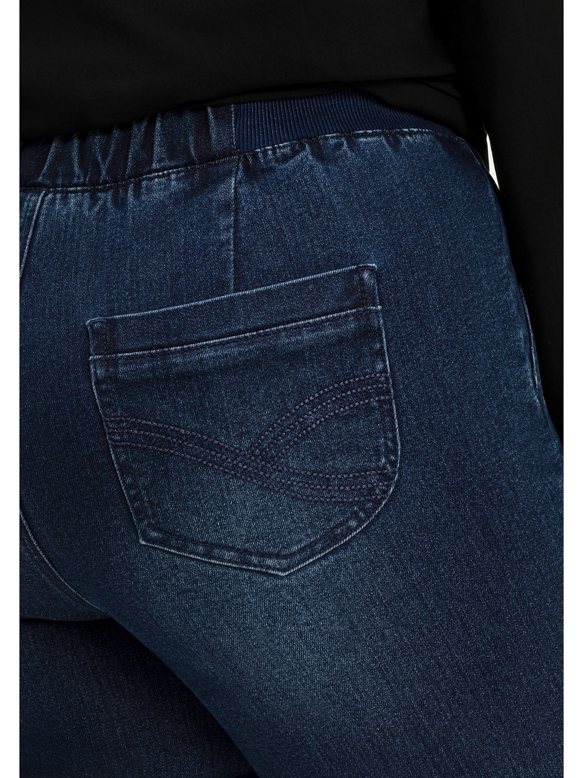 Sheego Schlupfjeans »Große Größen«, mit modischen Zier- und Teilungsnähten  bestellen | BAUR | Skinny Jeans