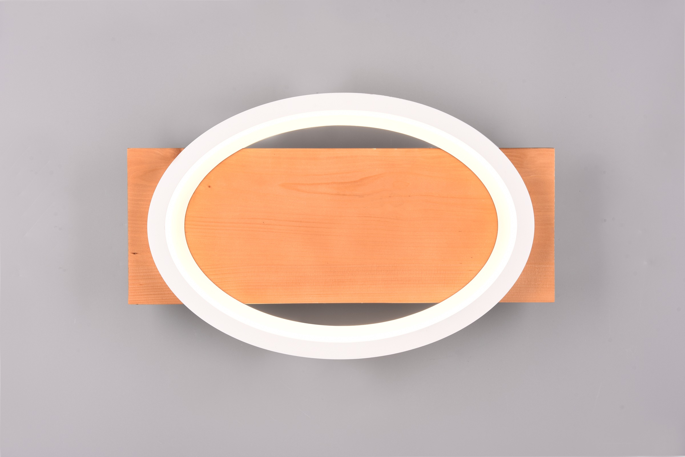 TRIO Leuchten LED Wandleuchte »BARCA, Wand- oder Deckenleuchte LED 16W 1800Lumen warmweiß 3000K« LED-Board 1 Stk. Warmweiß per Wandschalter dimmbar in 3 Stufen, Wandlampe mit Holz-Element