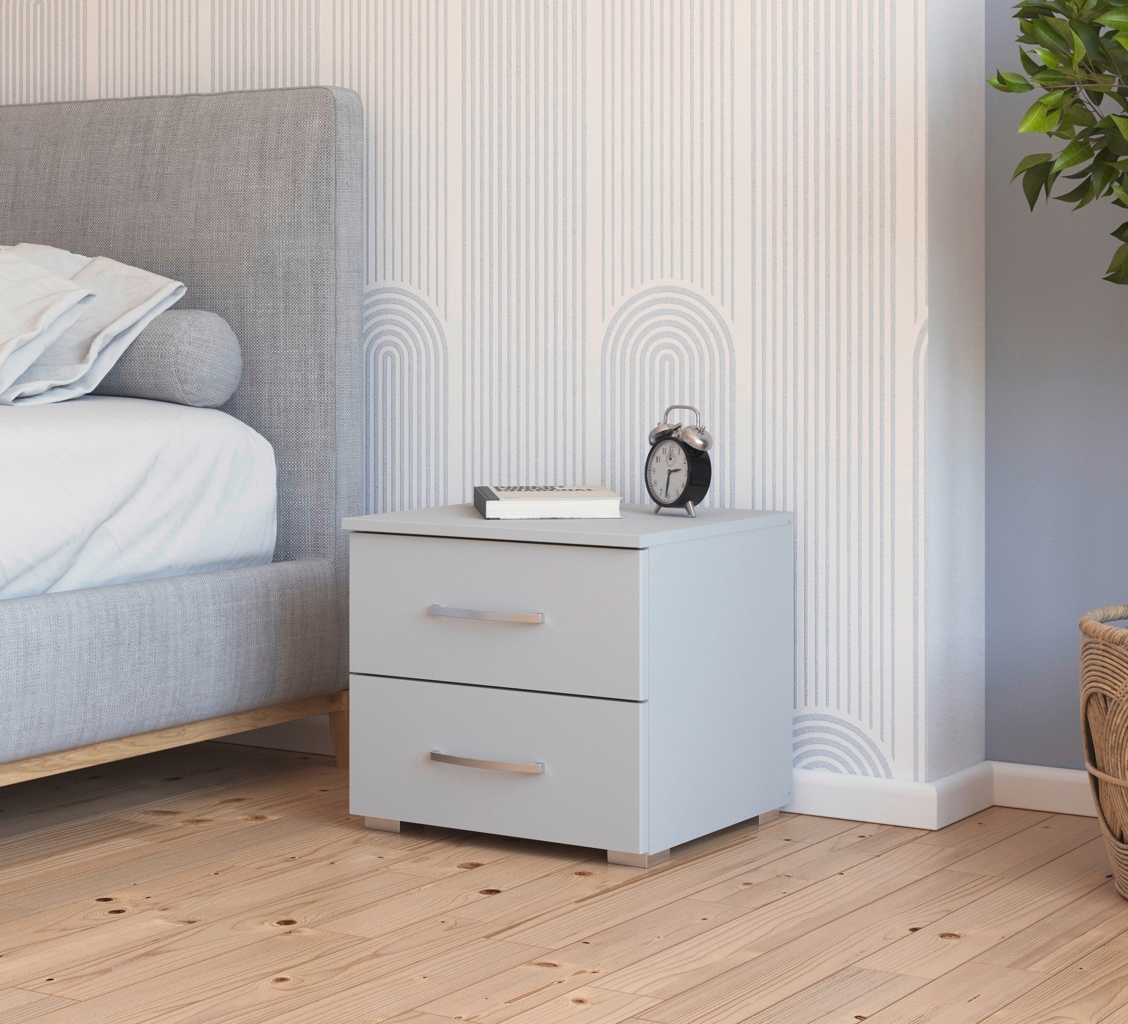 rauch Nachtkommode »Pure by Aditio«, im minimalistischem Design, 2 Schubladen mit Softclose-Funktion