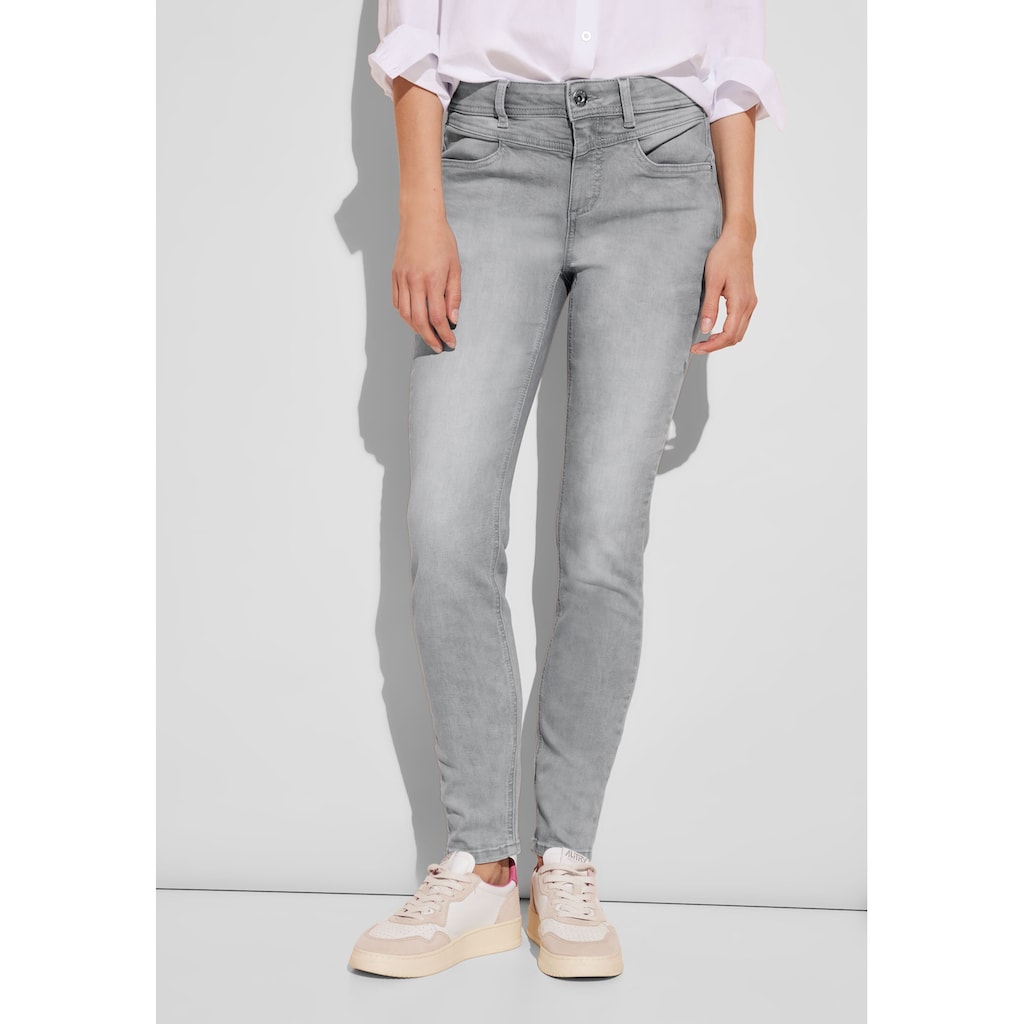 STREET ONE Gerade Jeans, High Waist