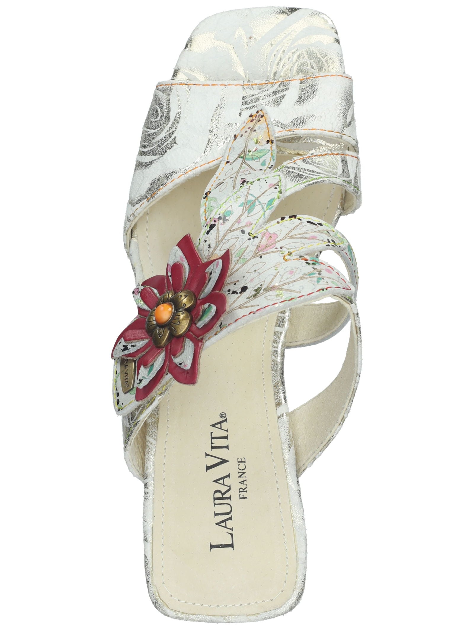 LAURA VITA Pantolette »LAURA VITA Pantoletten Leder/Textil«