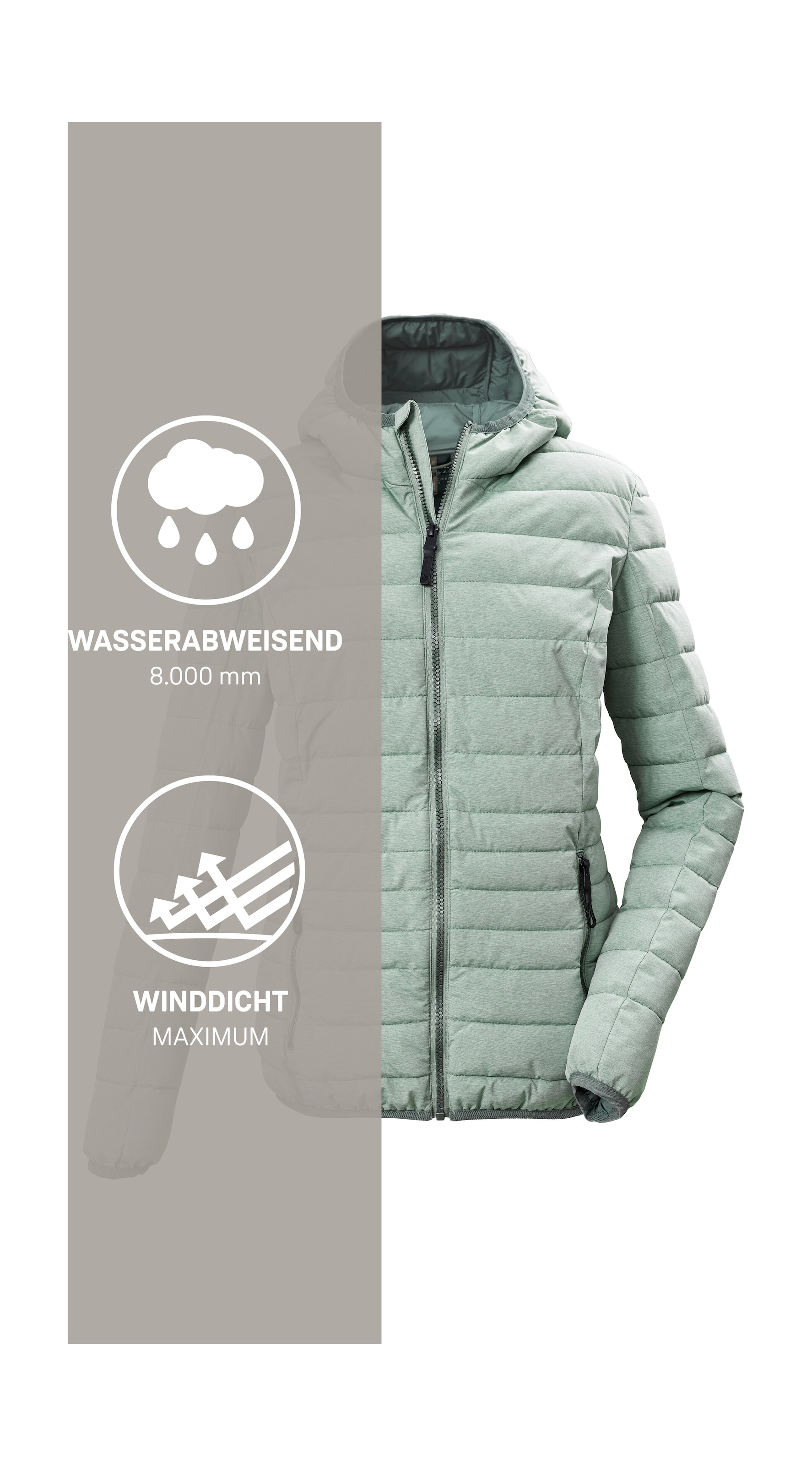 G.I.G.A. DX by killtec Steppjacke »GW 49 WMN QLTD JCKT« Wind- und wasserabweisende Damen Steppjacke mit 8.000 mm Wassersäule