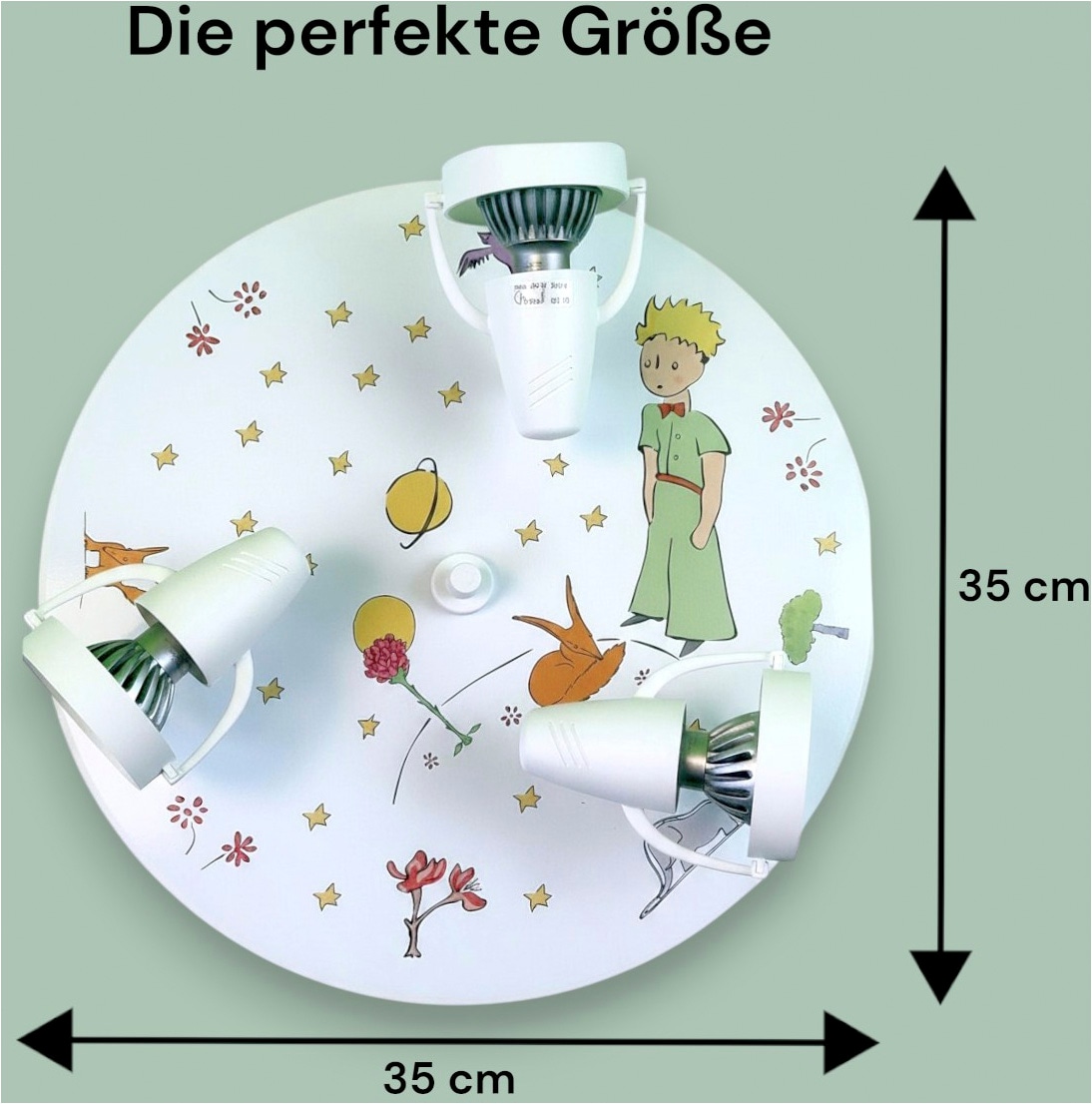 niermann Deckenleuchte »Kinderlampe mit Motiv "Der kleine Prinz", Strahler für Kinderzimmer« GU10 1 Stk. 3 schwenk- und drehbare Strahler, Made in Germany