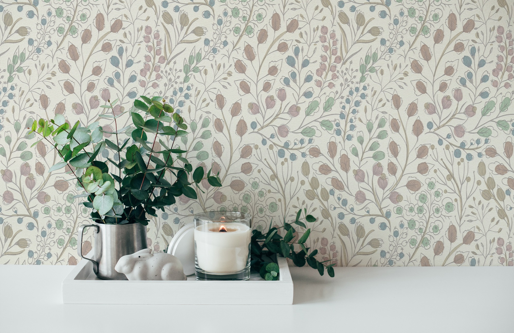 A.S. Création Vliestapete »Attractive 2 Tapete mit Blümchen«, matt-gemustert-neutral, Floral Blumentapete blümchen leicht strukturiert Design Kinderzimmer